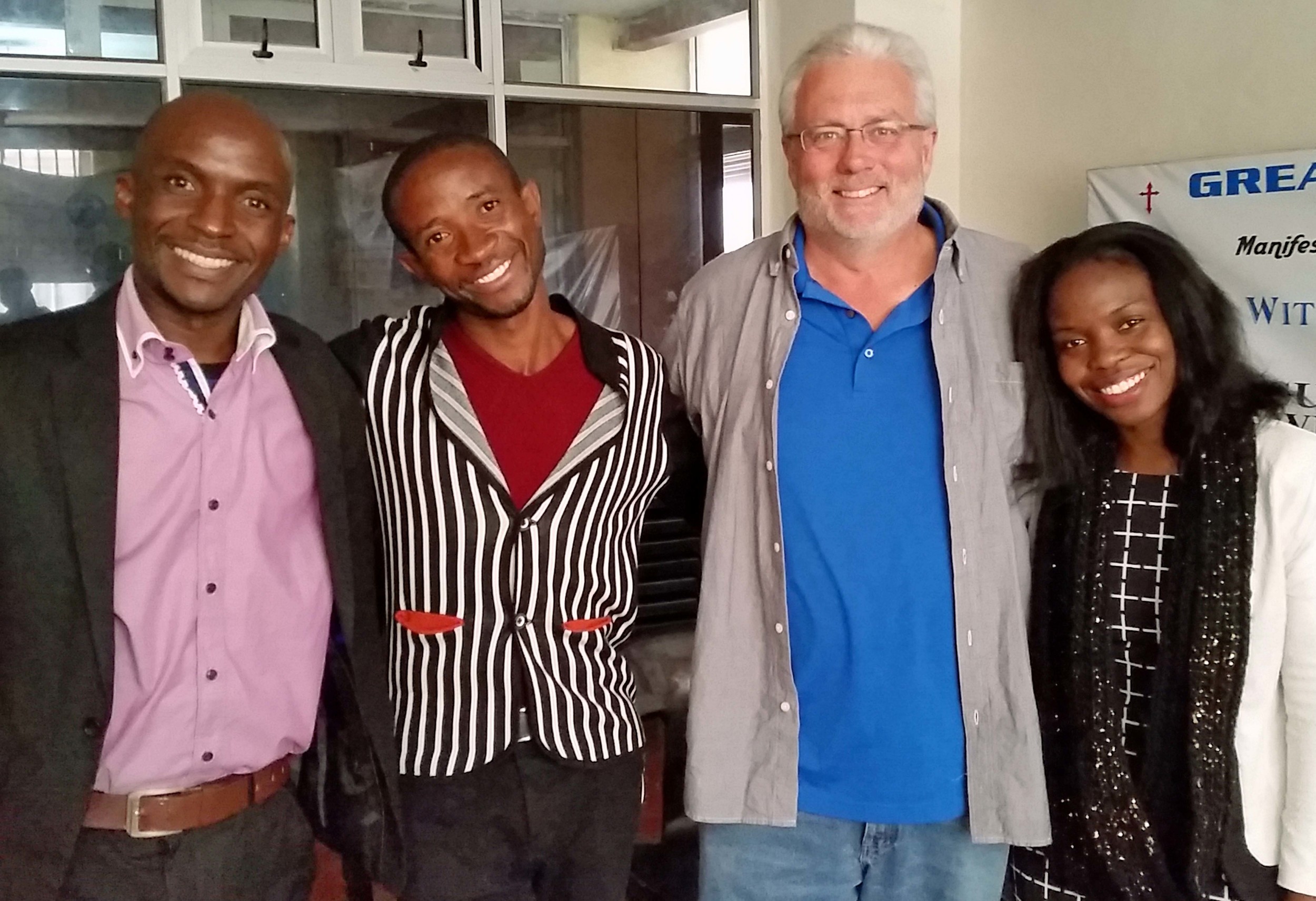 Some of our students (L to R): Paul, John, Doug & Ezi