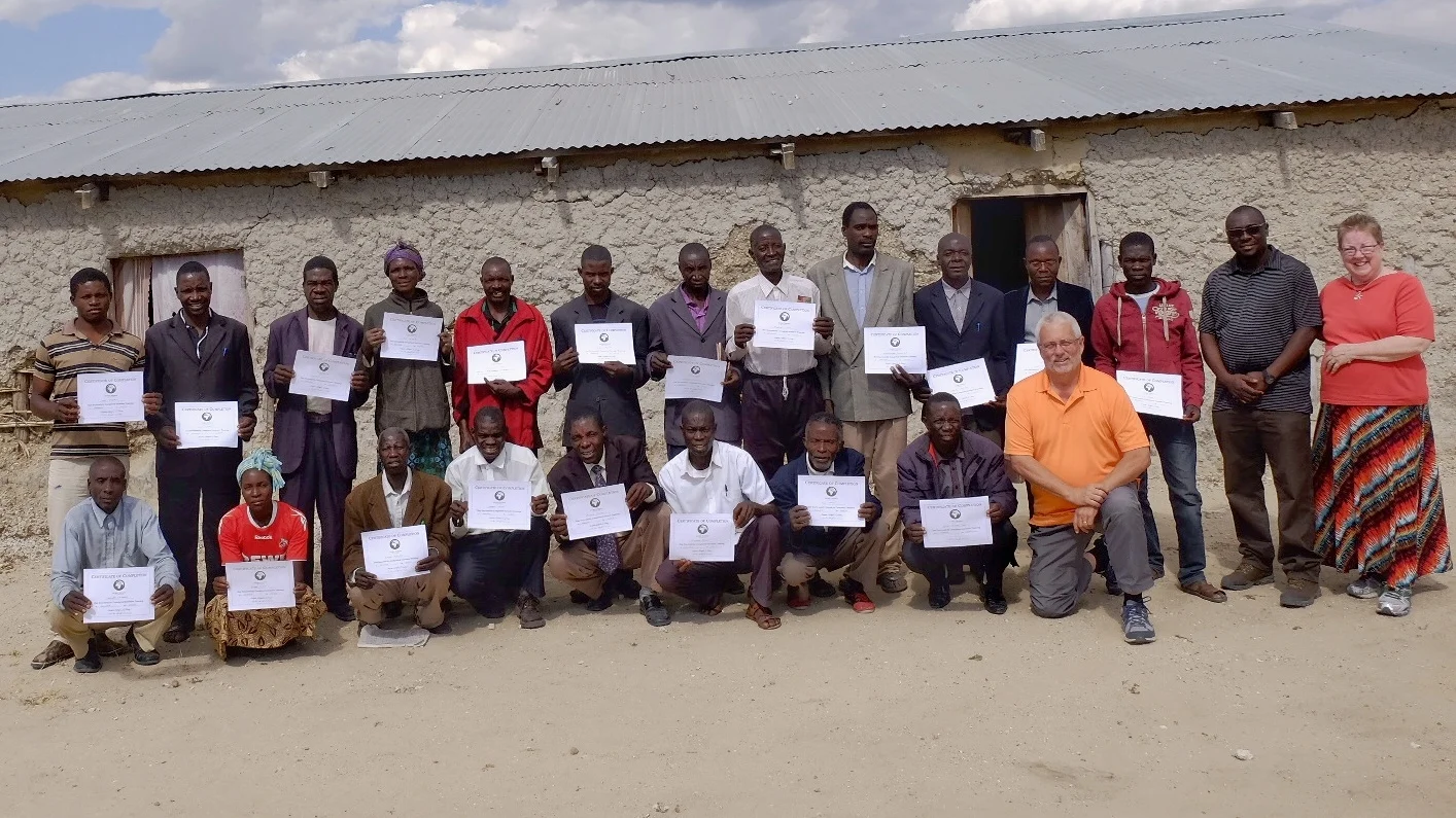 Students from this year's Nangweshi, Zambia training display their completion certificates!