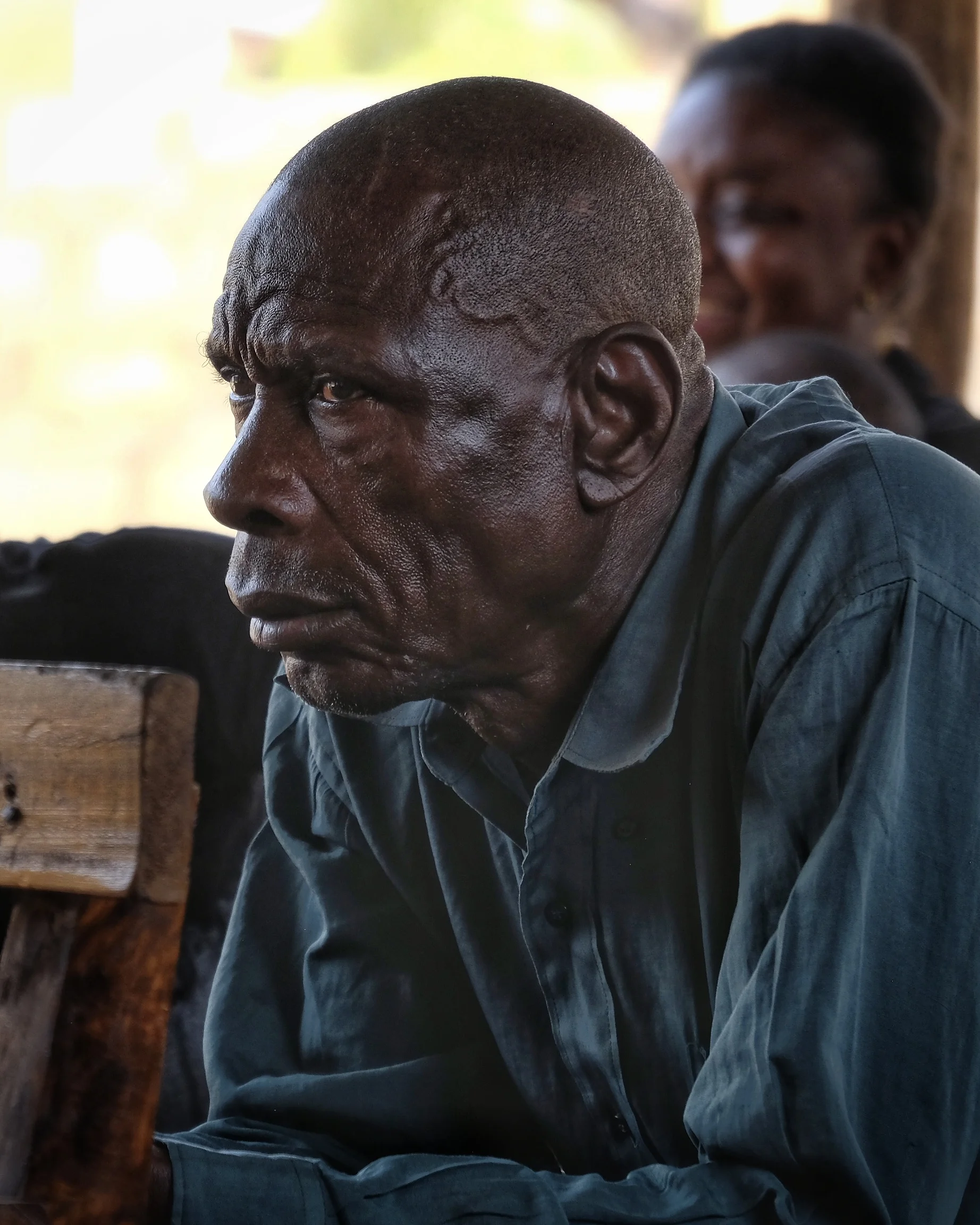 This gentleman was listening intently to Percy's training on Biblical worship.