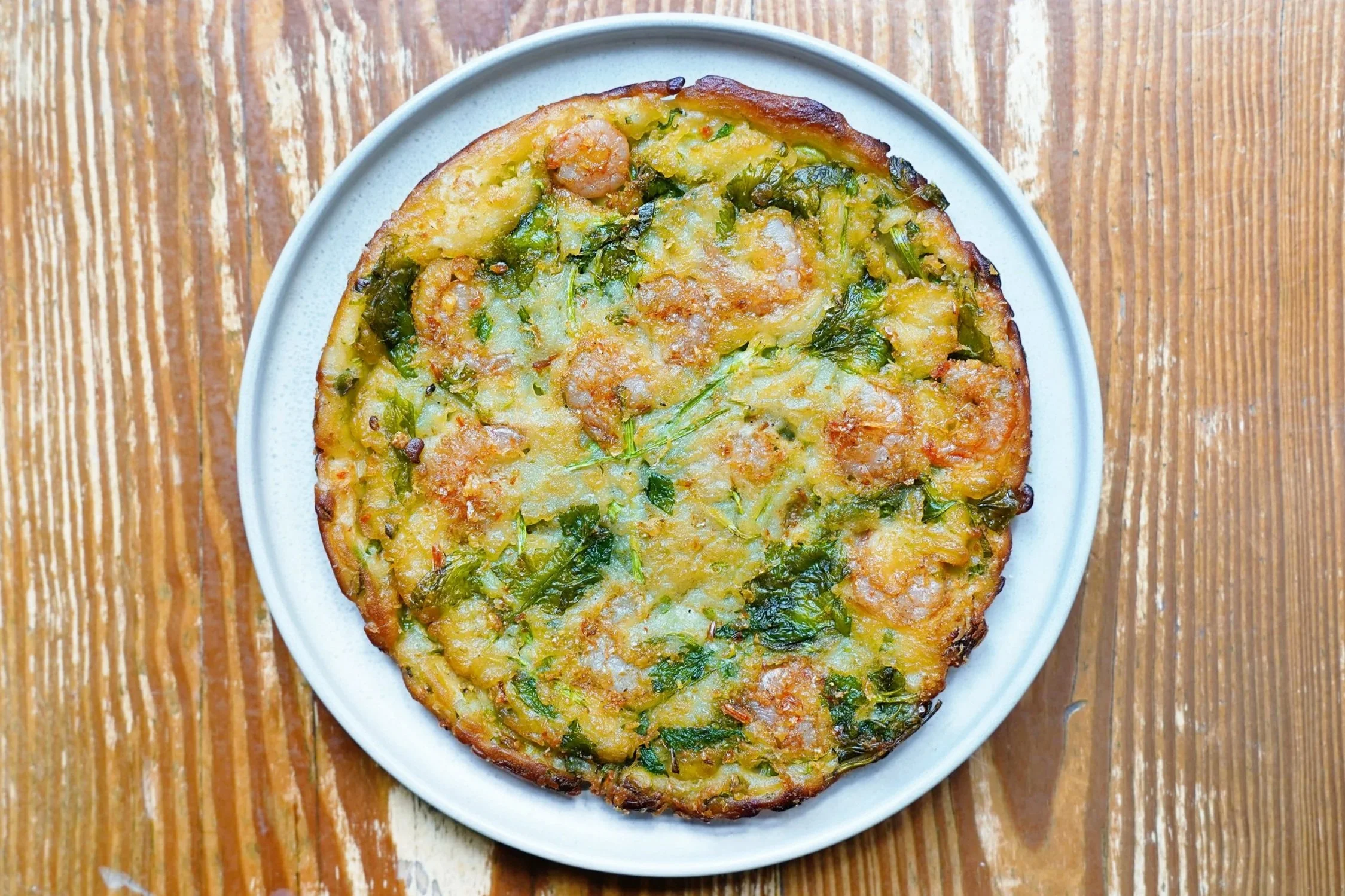 Minari Shrimp Pancake $17
