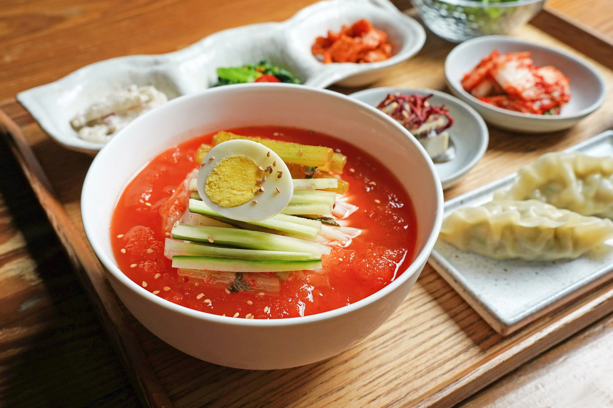 Yeolmu Kimchi Cold Noodles &amp; Dumplings $20