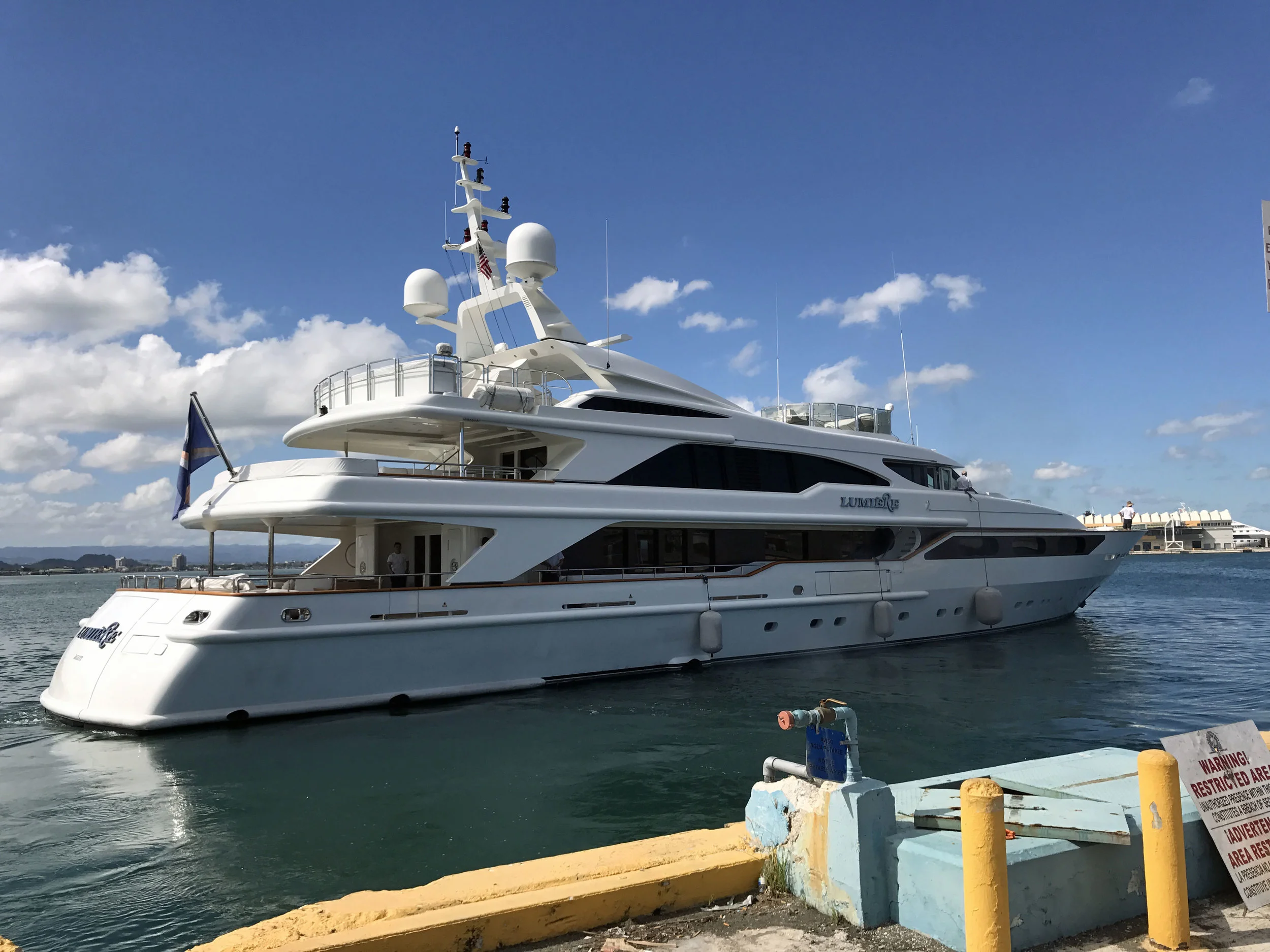 Bunkering a visiting yacht at Roosevelt Roads