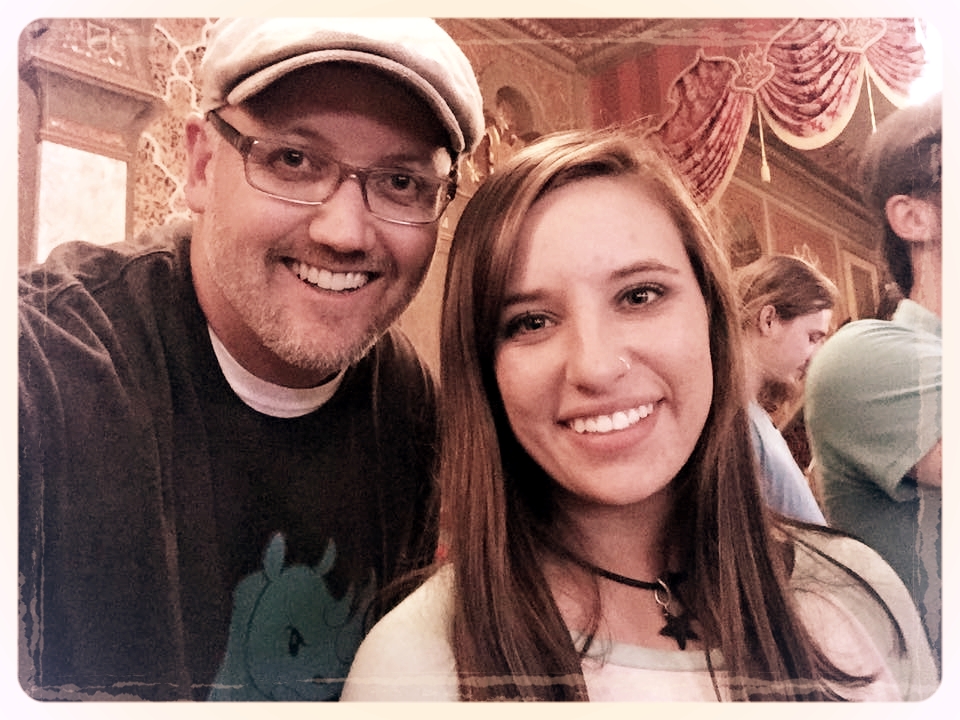 6 STRONG MEDIA founder Kris Simmons with his daughter Wimberly at a Ben Folds concert in Knoxville, Tennessee.