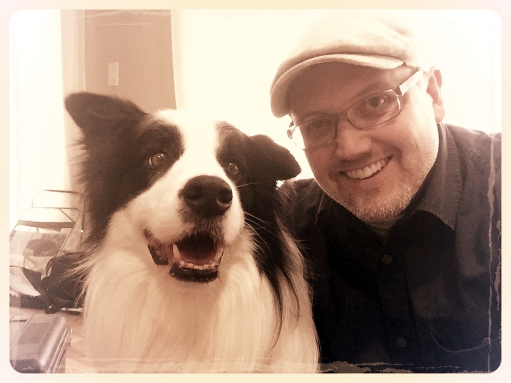6 STRONG MEDIA Executive Producer Kris Simmons and "Fetch" hanging out on the "Mess-Maker Approved" set.