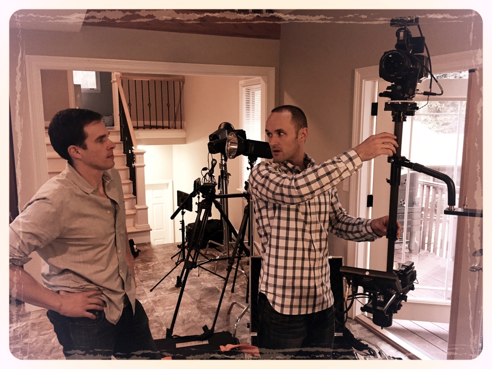 Director of Photography (Michael Fulcher) and Cinematographer (Matt Sharpe) prepping for the shoot.