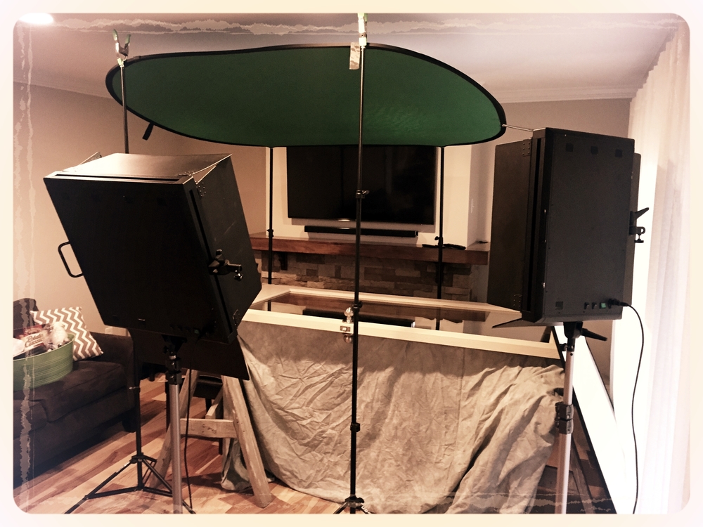 This is the rig we built to pull off the floor's "point of view" shots at the end of the video. Don't tell, but that's the door to our CEO's office!
