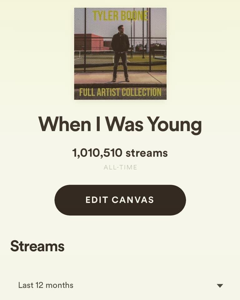 'When I Was Young' Hits 1 Million Streams on Spotify