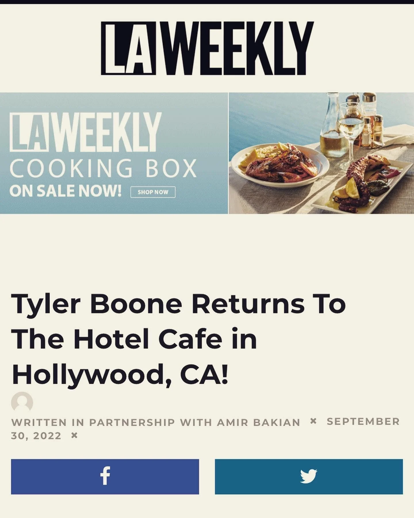 Tyler Boone to play Hotel Cafe on Dec 3rd