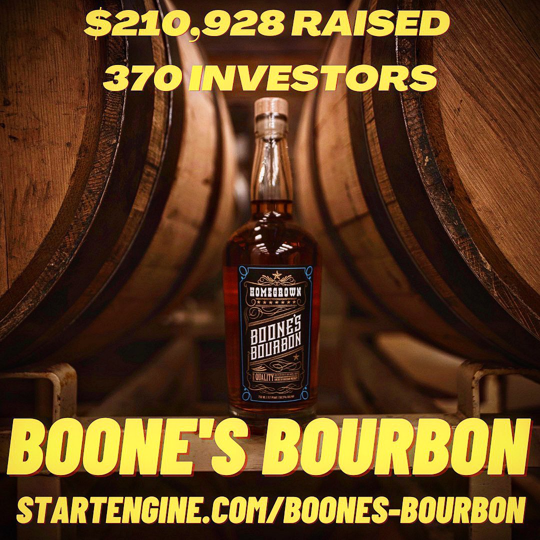 Boone's Bourbon Raised $210,926 via Start Engine!
