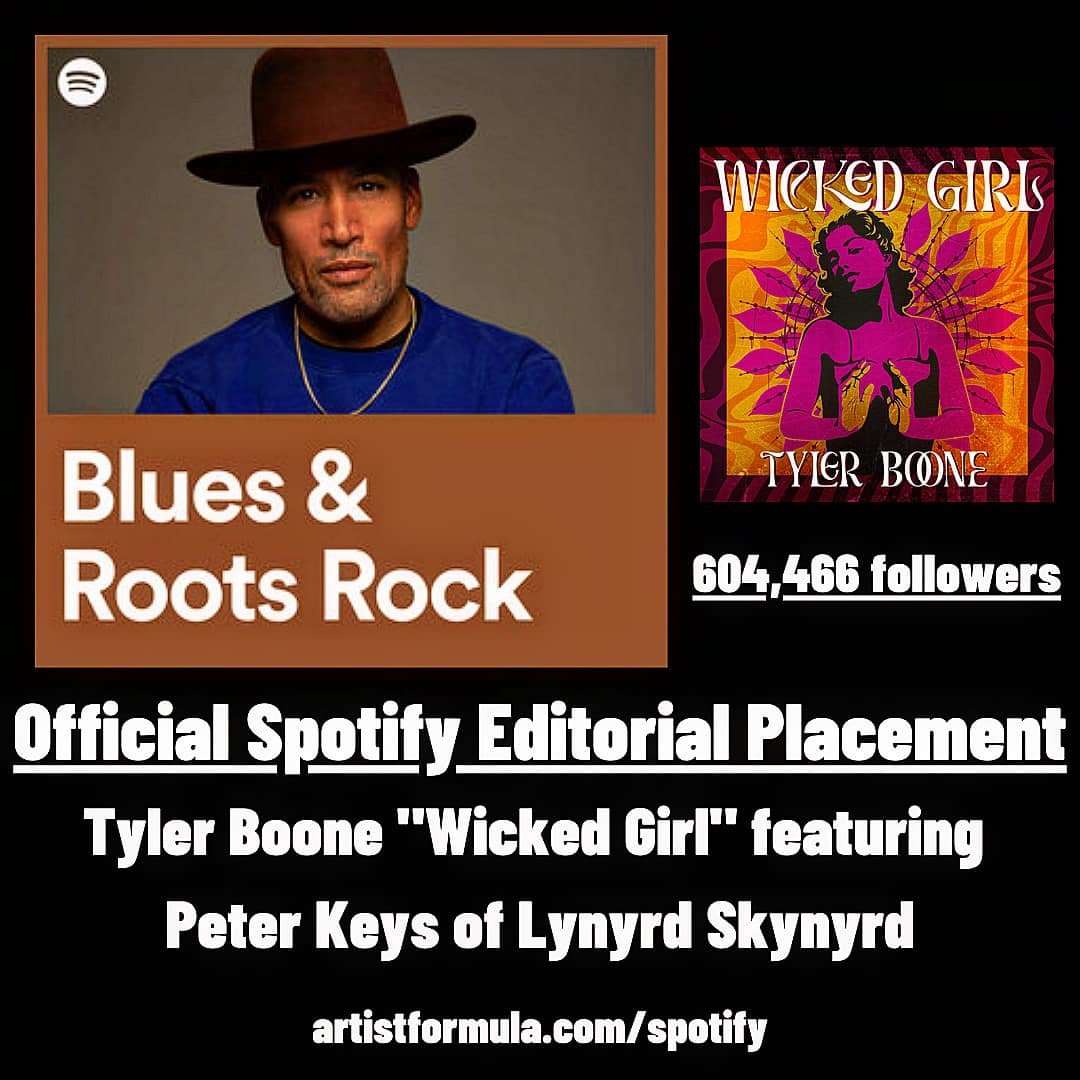 "Wicked Girl" by Tyler Boone now added to Blues and Roots Rock on Spotify!