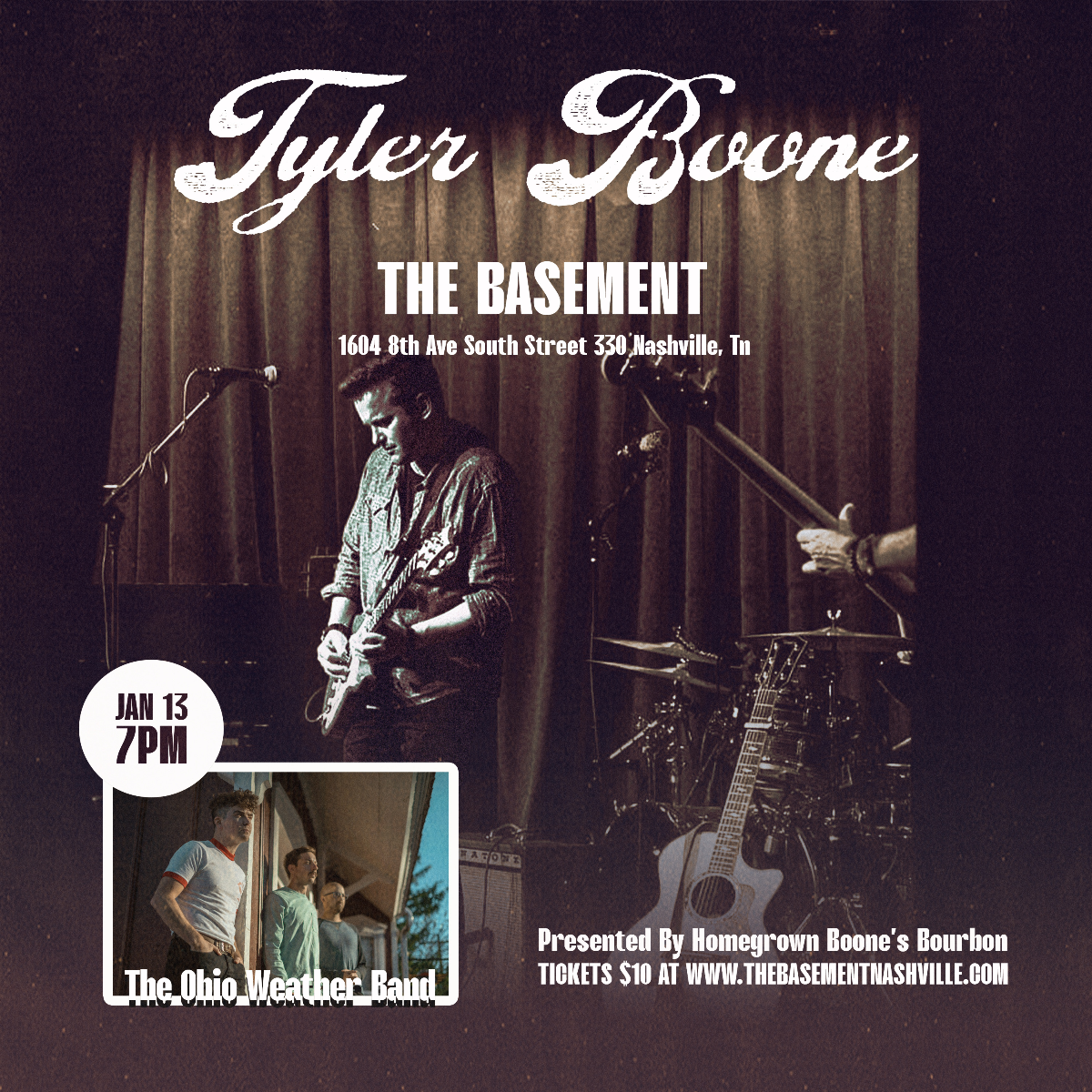 Tyler Boone returns to The Basement January 13, 2024! - Nashville, TN (Birthday Show)