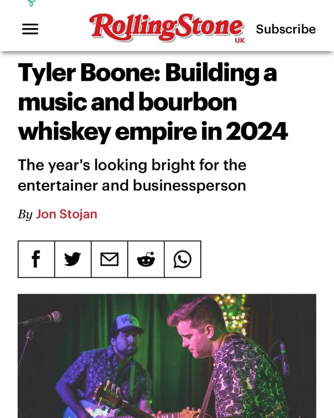 Tyler Boone featured in Rolling Stone UK! 🔥