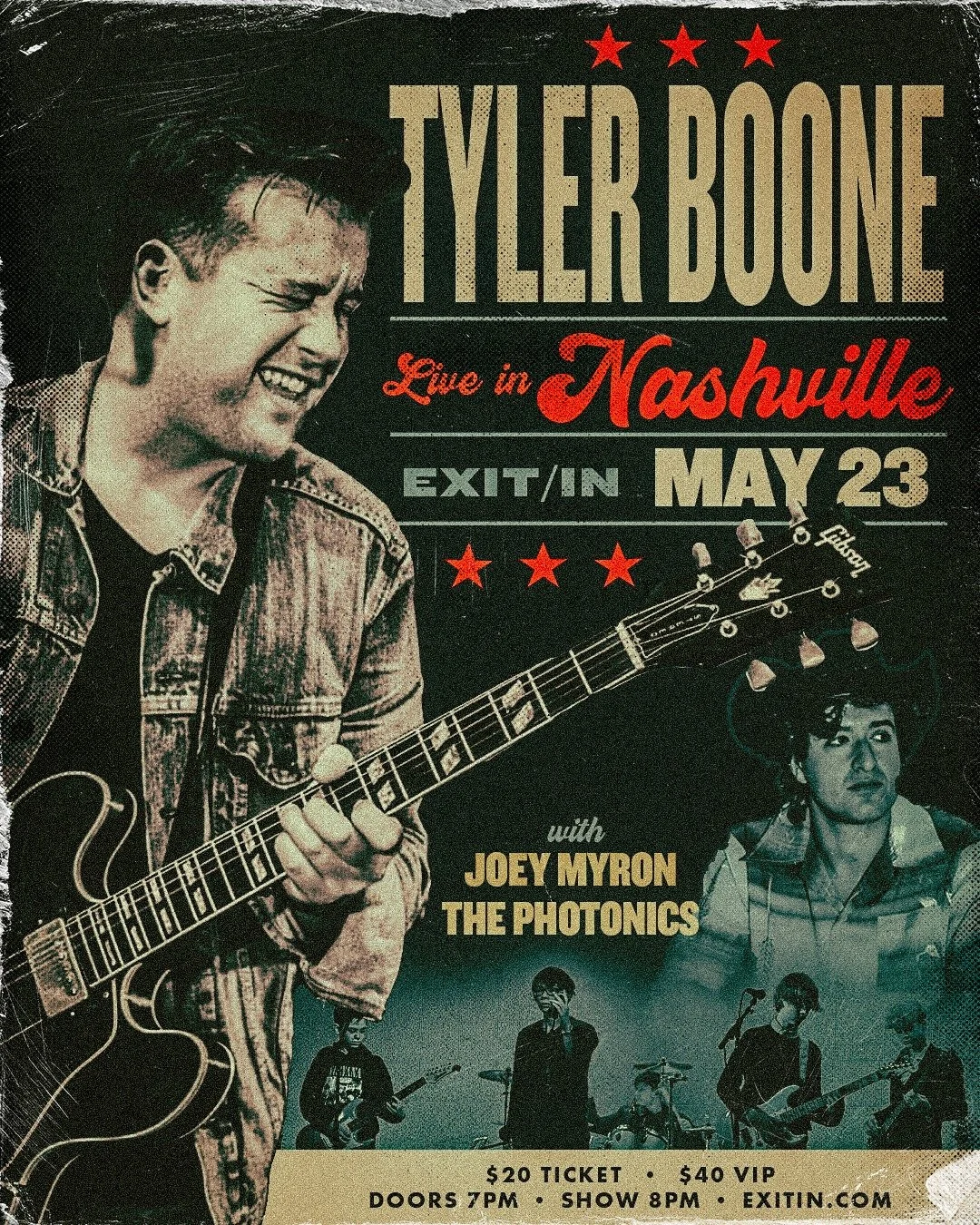 Tyler Boone returns to the Exit/In in Nashville, TN! May 23! 