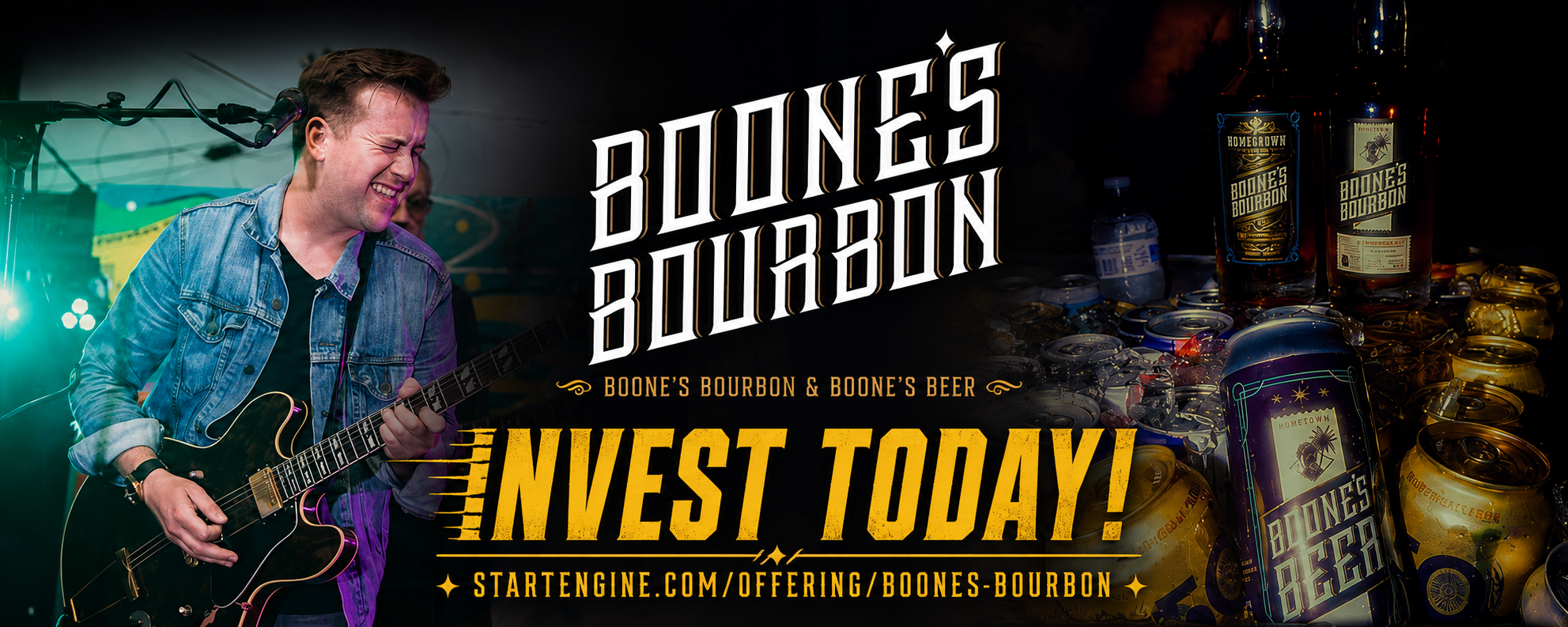 Invest today in "Homegrown" Boone's Bourbon &amp; Boone's Beer on Start Engine! 