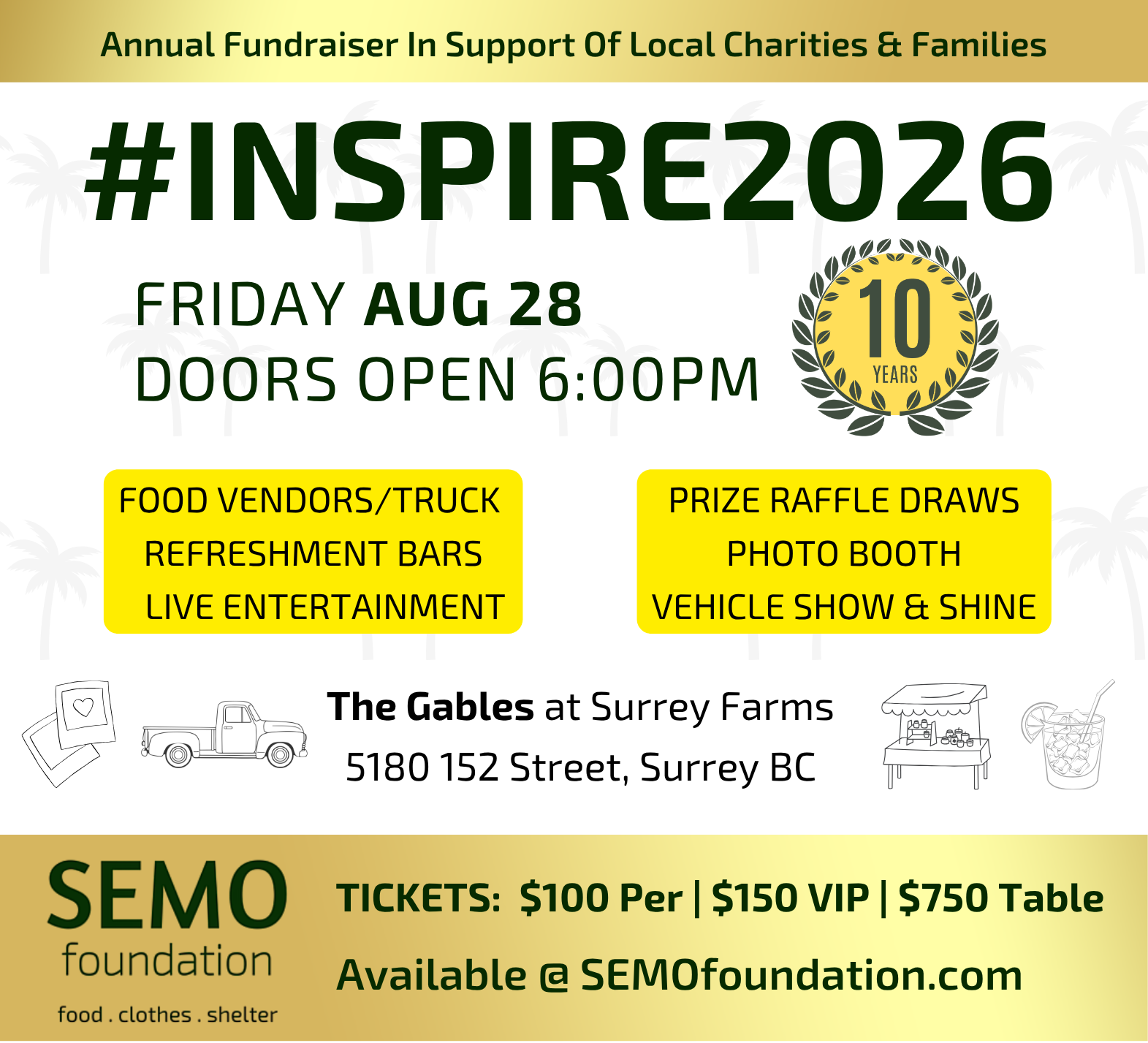 Semo Foundation celebrates 10 years of Inspire fundraiser events across Surrey BC