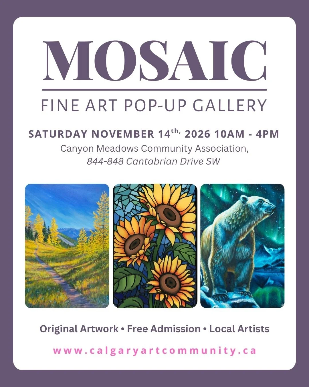 Mosaic Pop Up - Calgary Art Community Art Show