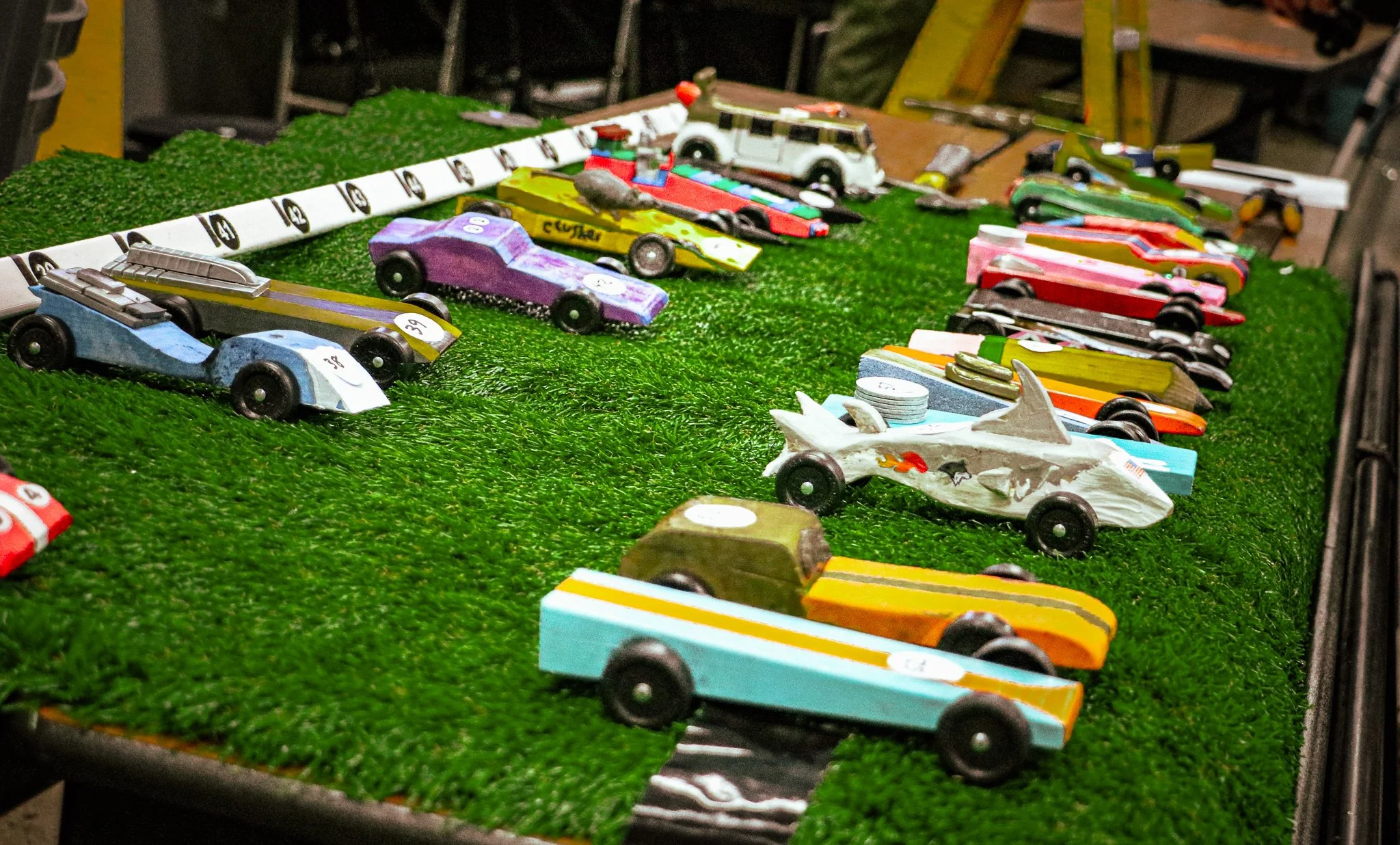 Pinewood Derby Car Test Day