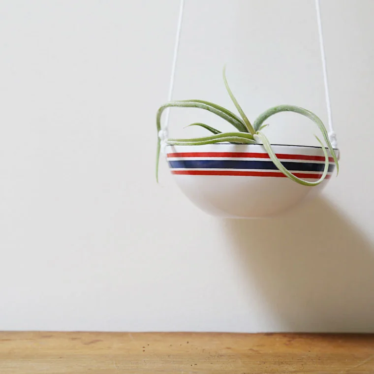 hanging planter red white and blue // found by a prop stylist // courtney dawley
