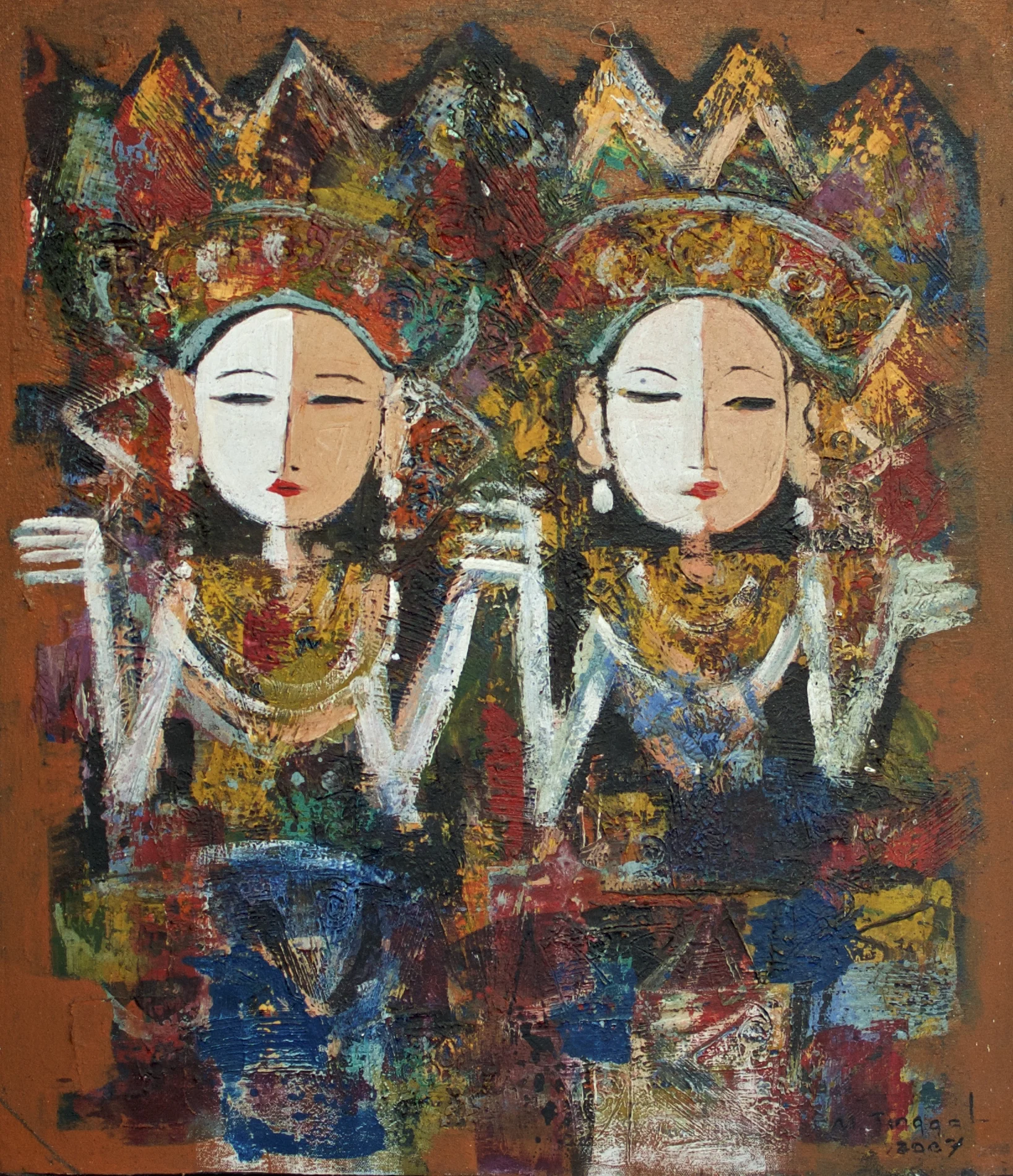 Mirrored Image (Painting, 80x80 cm)