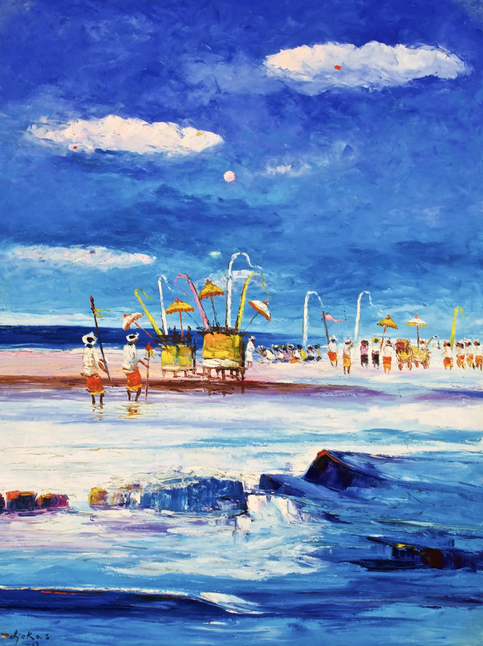 Beach: 1 (Oil Painting, 160x120 cm)
