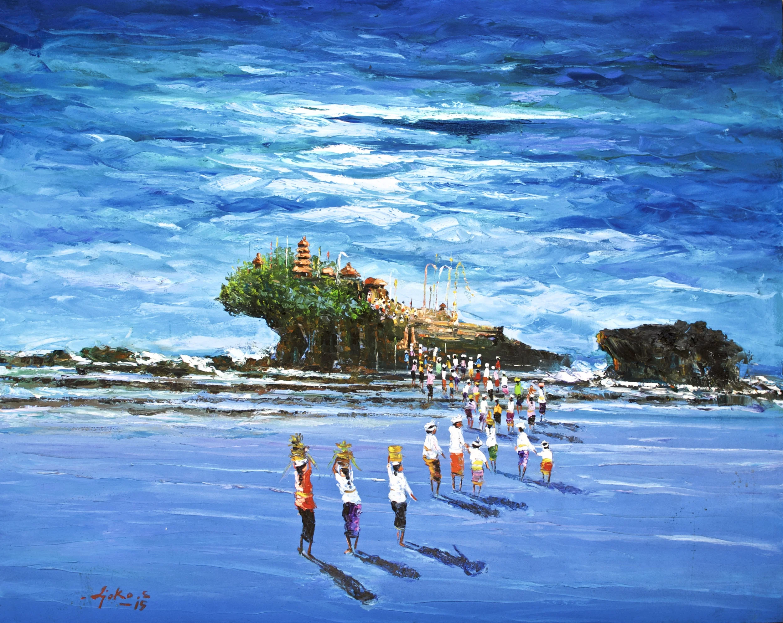 Beach: 2 (Oil Painting, 120x150 cm)