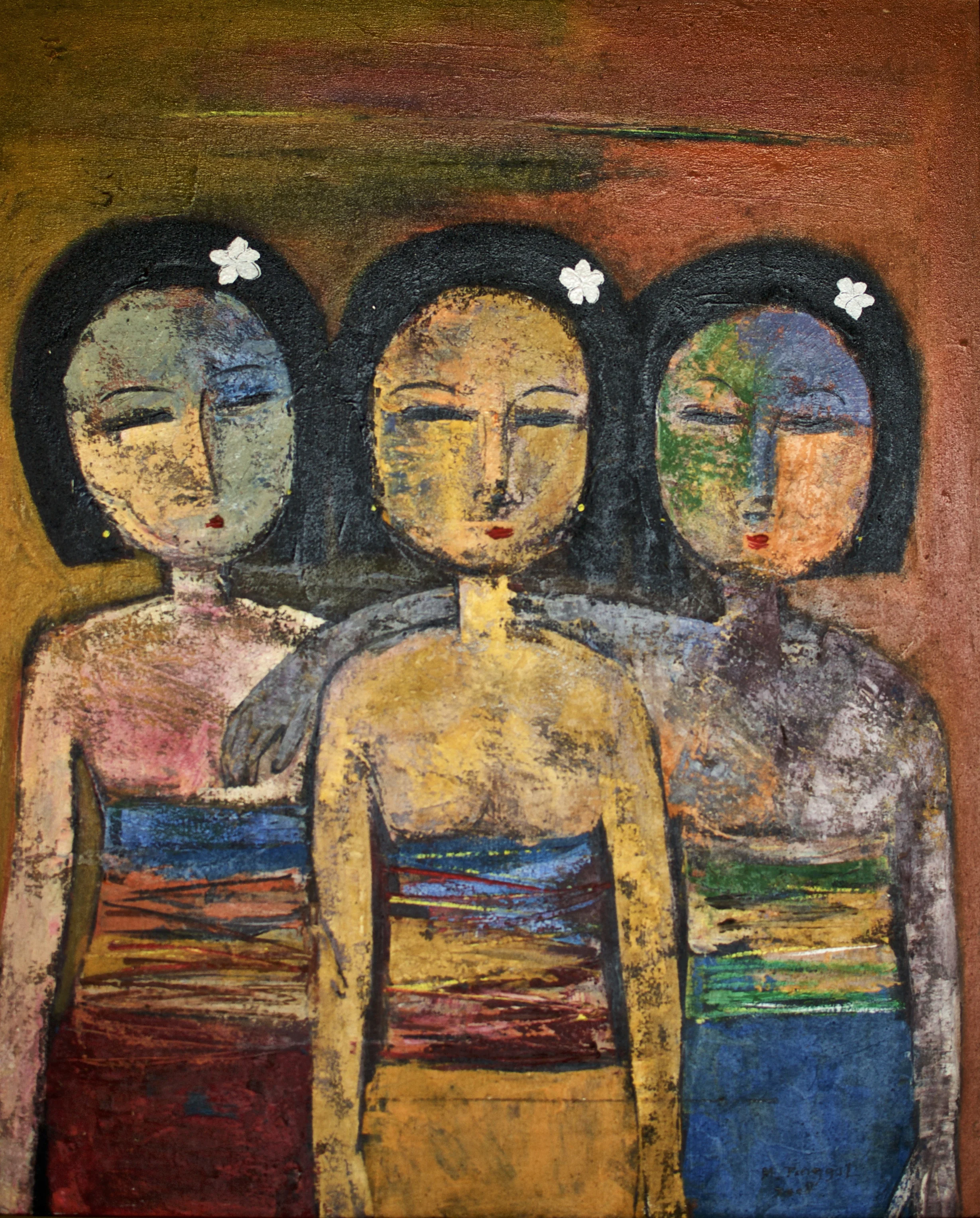 Red Lipstick (Painting, 120x100 cm)