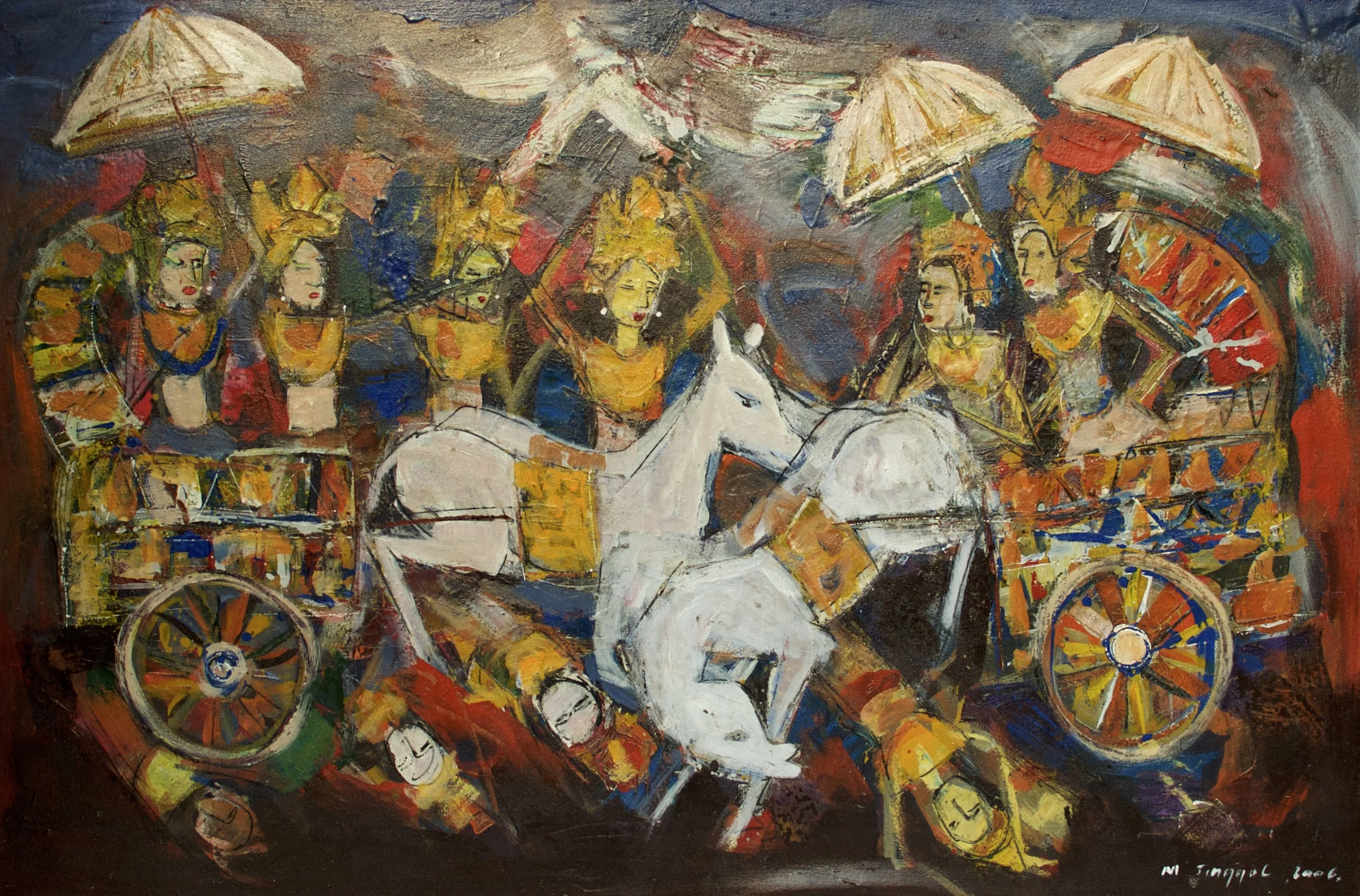 Hold Your Horses (Painting, 140x90 cm)