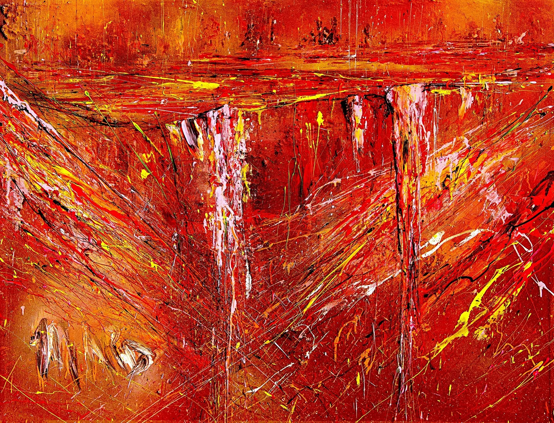 Persephone (Multi-layered Resin Painting, 122x122 cm)