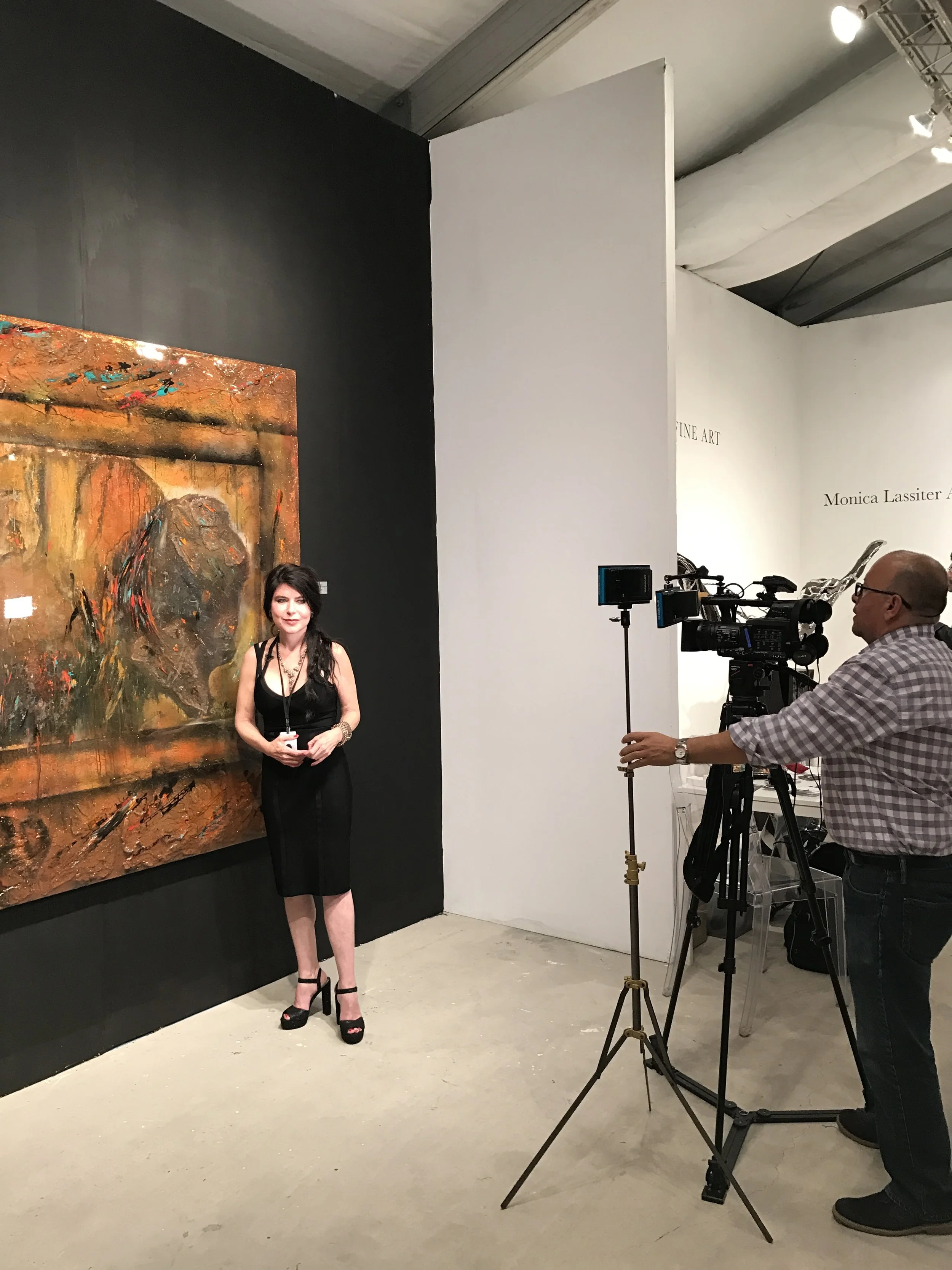 Monica Ard interviewed by Vive News at Art Wynwood 2017. One of her pieces, Olympic , sold for one of the highest prices at the fair.
