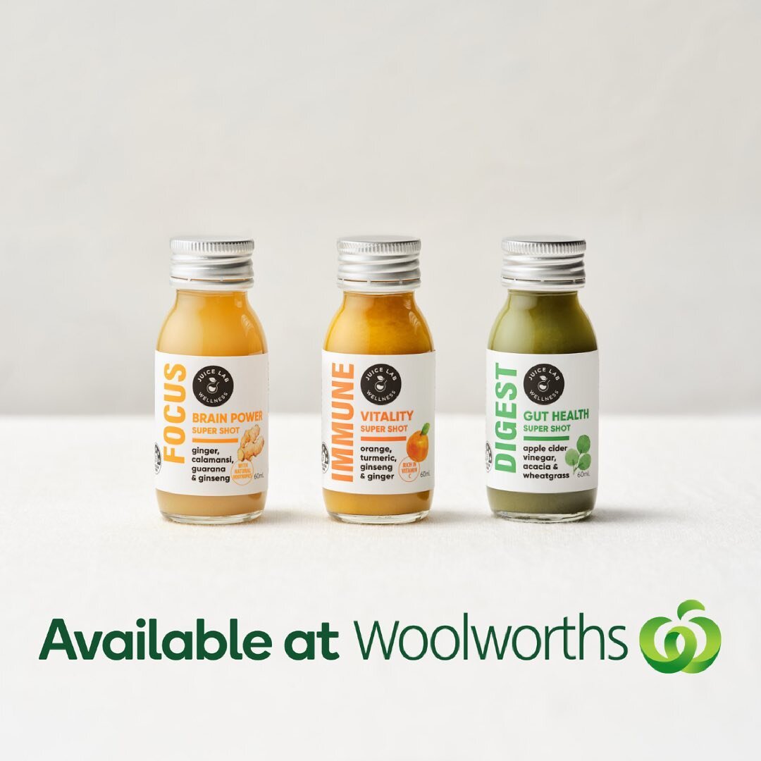 @thejuice_lab wellness shots are now available at your local @woolworths_au store! Get in quick before they all sell out! #thejuicelab #allnatural #wellness #juice #shot #shots #wellnesshot #woolworths #supermarket