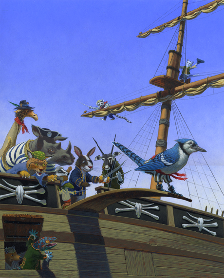 "Dim Pirates," Spider Magazine cover illustration