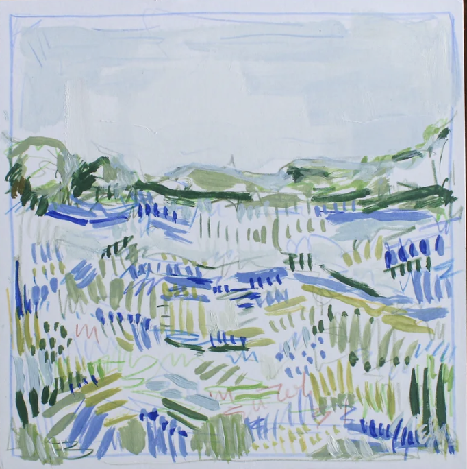 Through The Bluebonnets PRINT, 24x24"