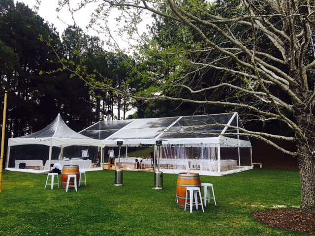 10 x 15m Clear Marquee with 5 x 5m Pagoda