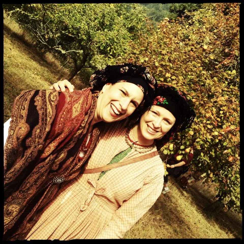 At the Fort Ross Harvest Festival: Shira & Kelly