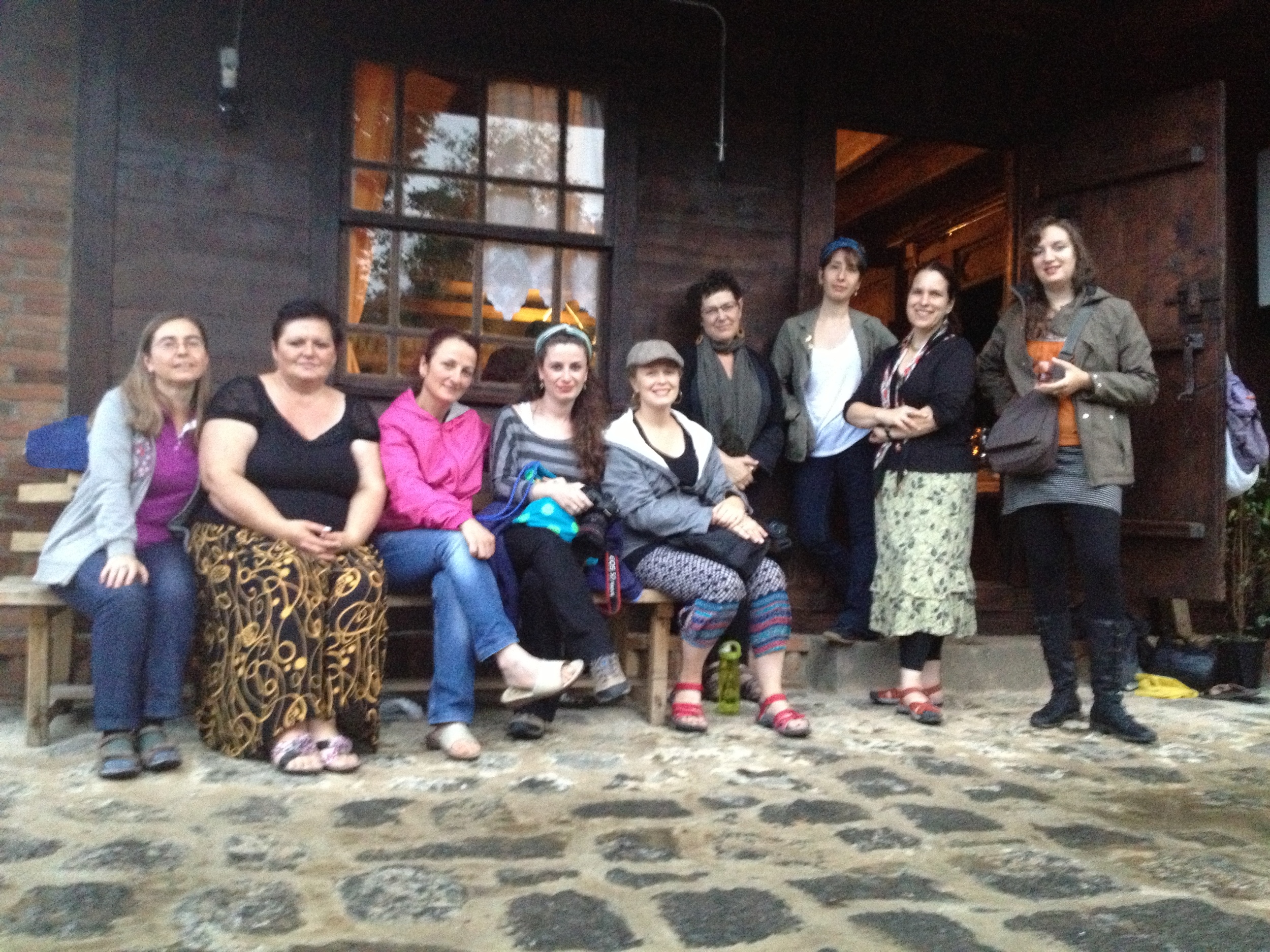 Lili Abdulişi, Güler Topaloğlu, members of Kitka Women's Vocal Ensemble and friends in Arhavi, Turkey 2013