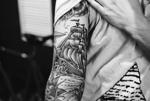 vintage arm tattoo
