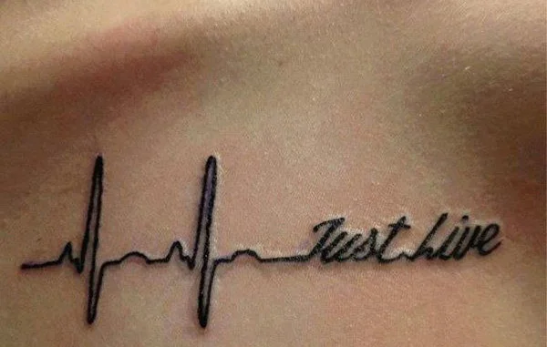 heartbeat tattoo just live