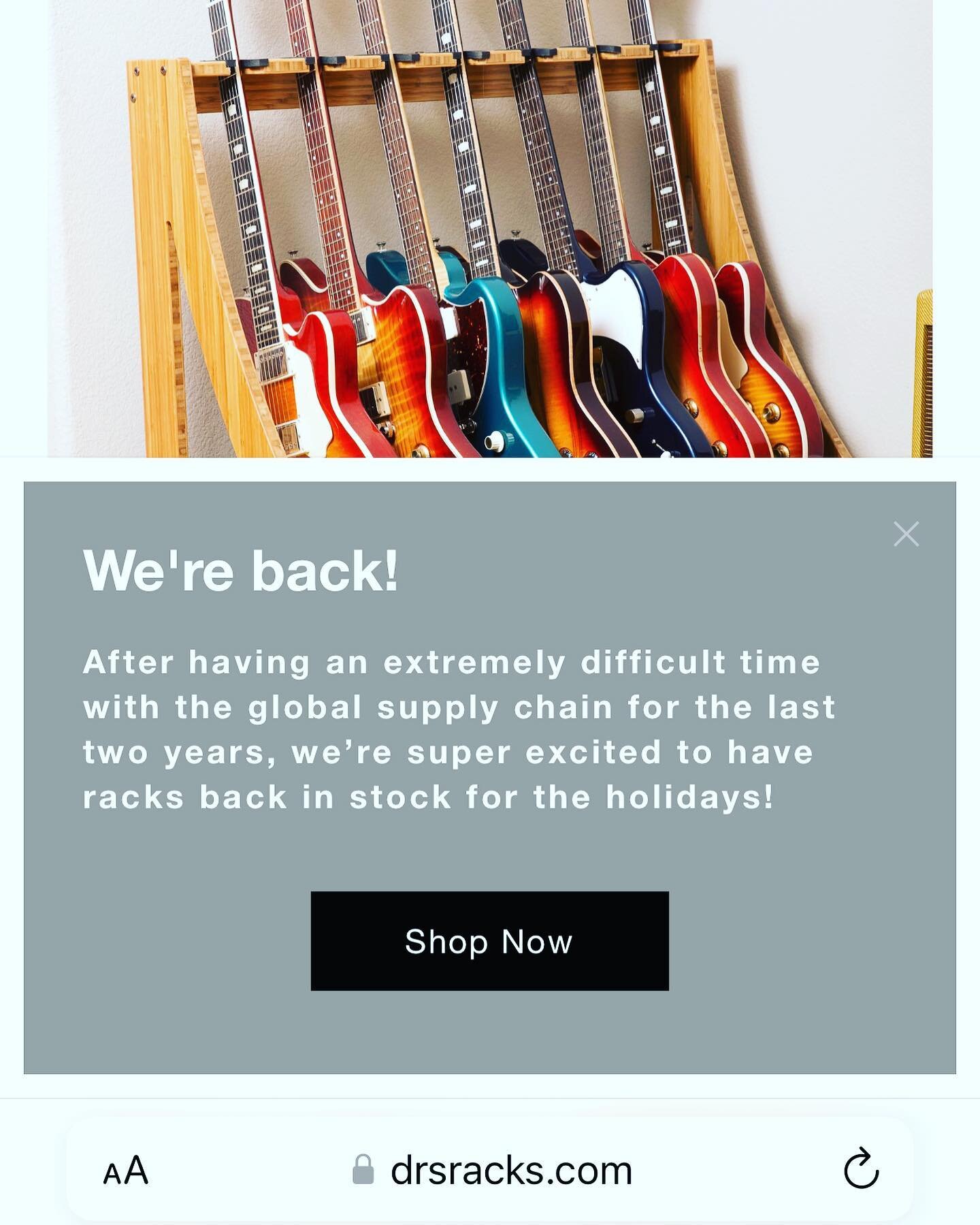 Newly redesigned AND restocked website just in time for our holiday sale! Holiday discount applied automatically at check out! #drsracks #thekaueroflove #kauer #kauerguitars #guitarsofinstagram #geartalk #guitar #gearybuesy #madeincalifornia #gear #g