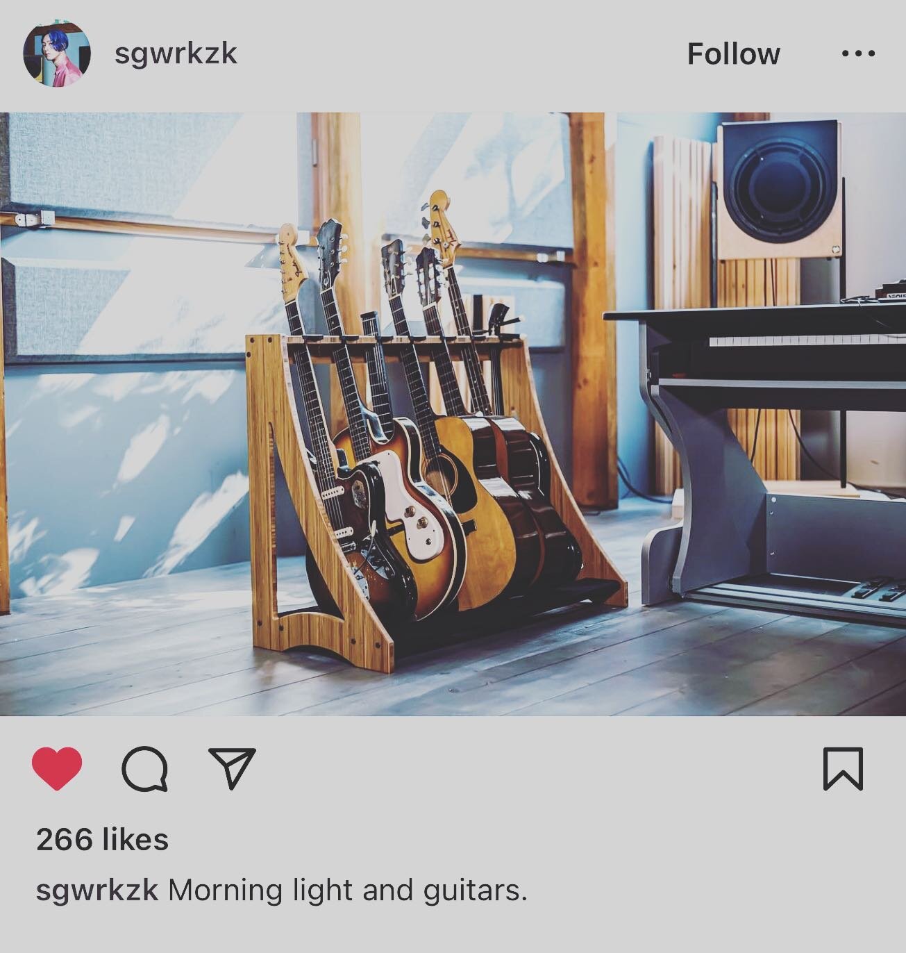 We will never be as cool as @sgwrkzk ourselves but we can help you try (thanks for tagging us! #drsracks #homestudio #guitarrack #rack #thekaueroflove #kauer #kauerguitars #guitarsofinstagram #geartalk #guitar #gearybuesy #madeincalifornia #gear #gui