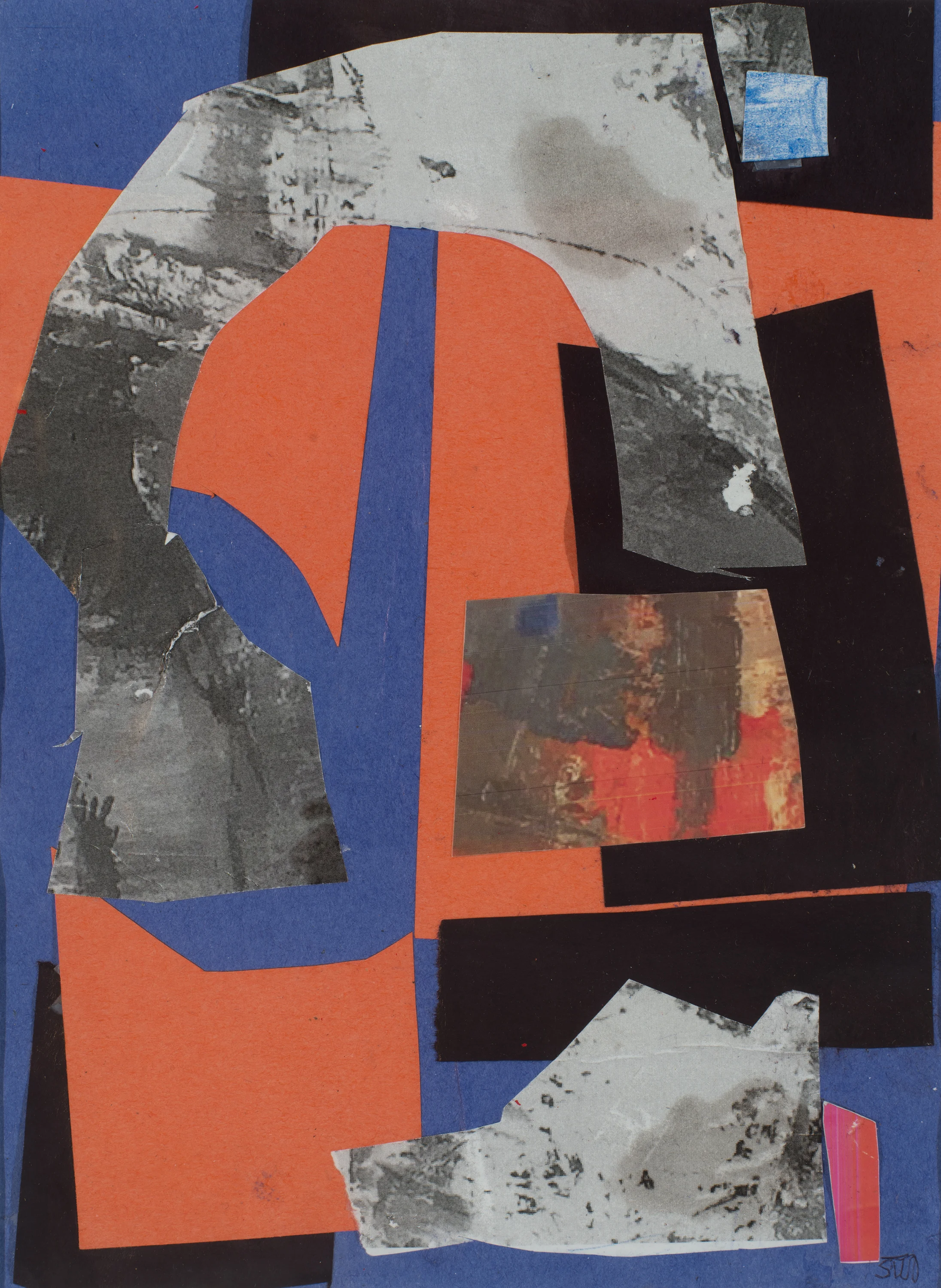 Collage in Orange and Blue