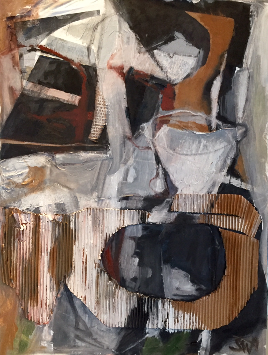 Table Top Collage and Canvas 40" x 30" $2,000