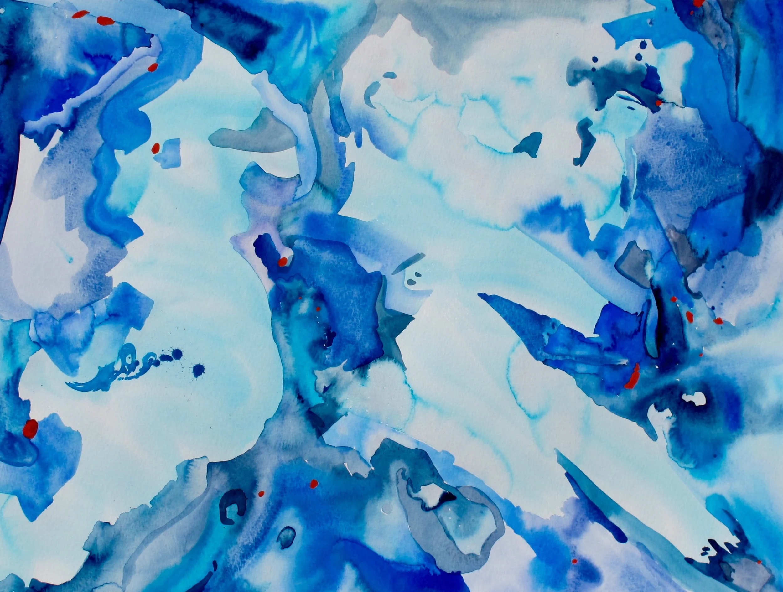 Blue Universe - watercolor 18 x 24 inches $280