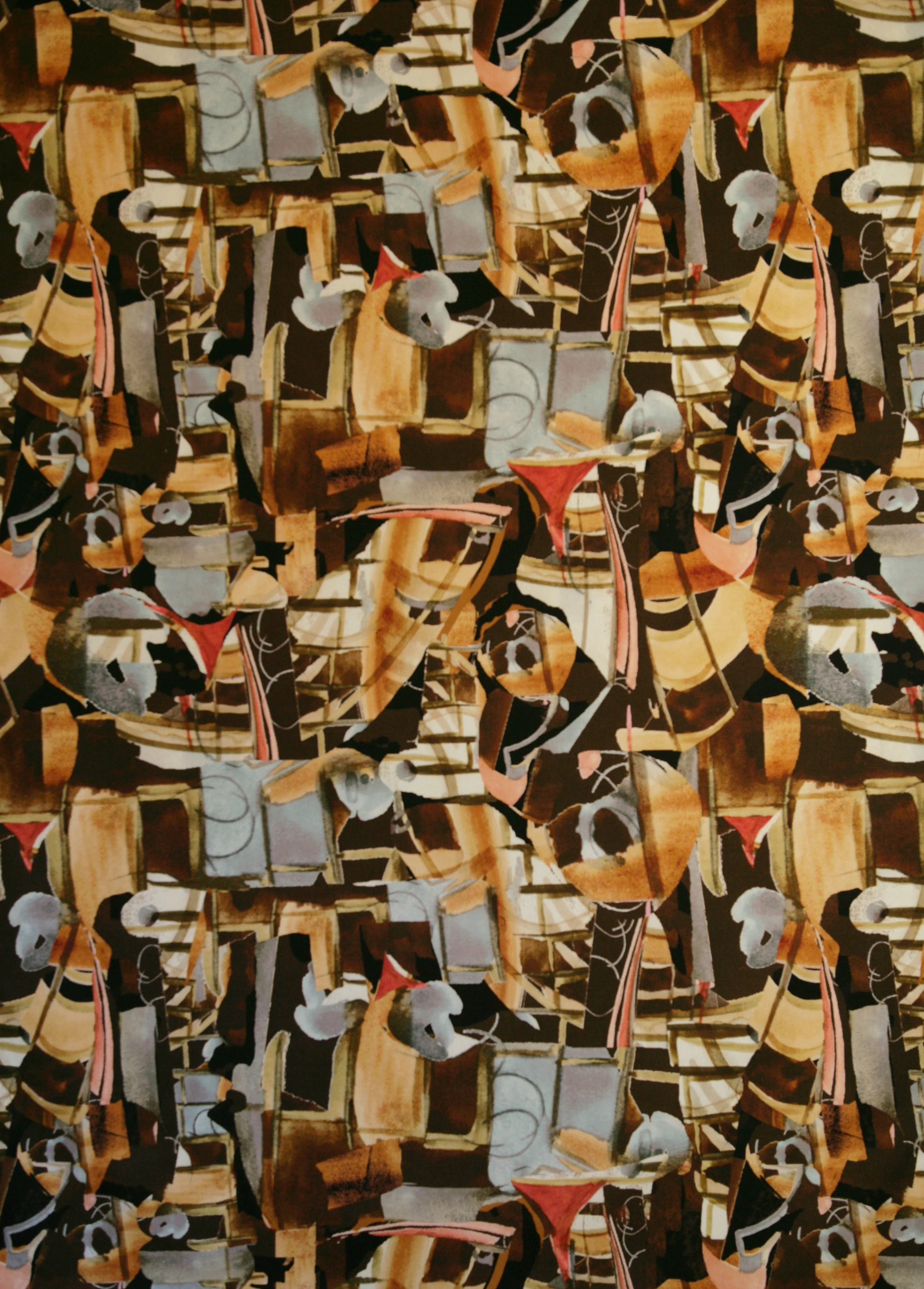 London - Digital print on cotton twill. Approximately 32 x 32 Inch repeat.