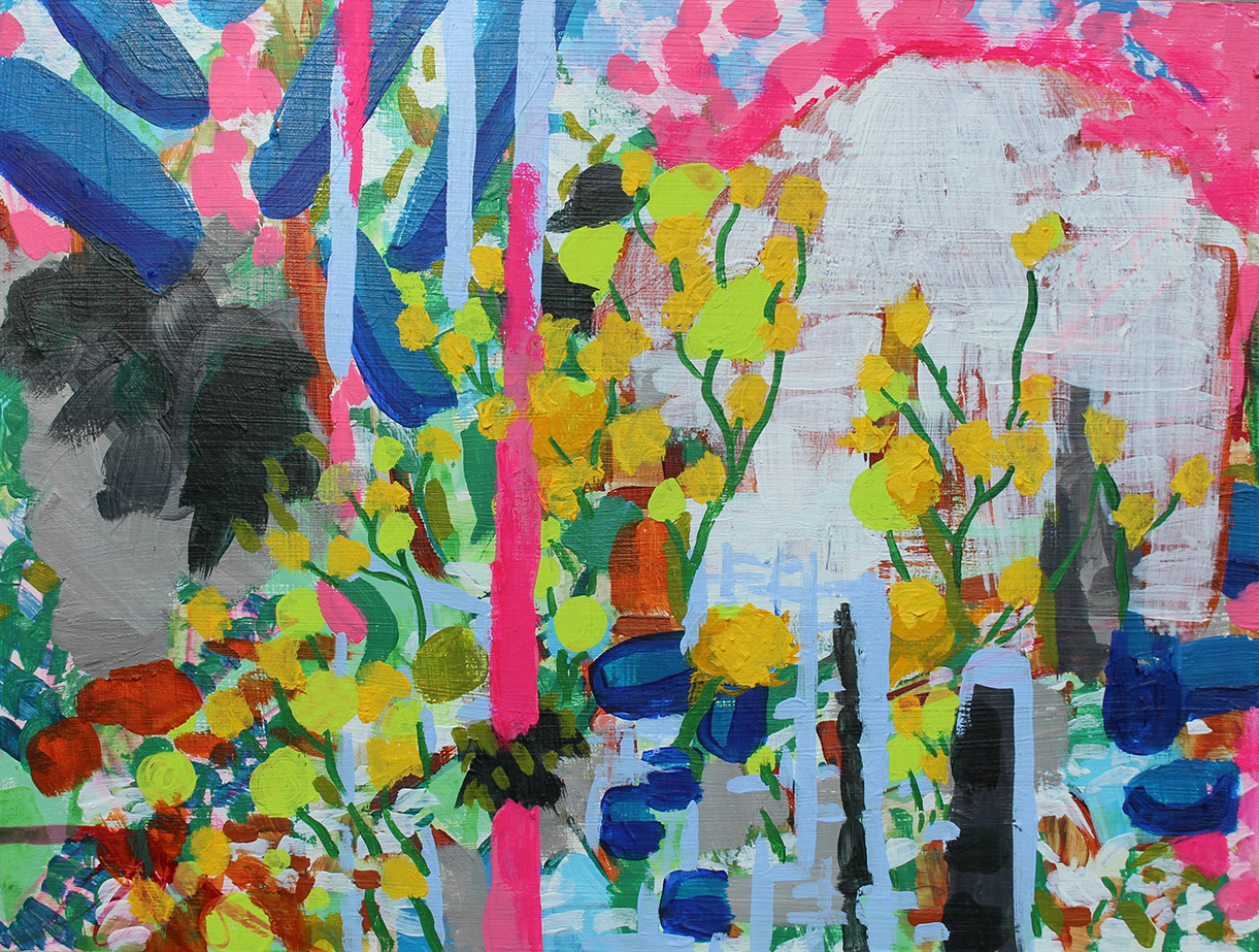 Patite Patrie - Acrylic, Marker, and Nail Polish. 9 X 12 INCHES