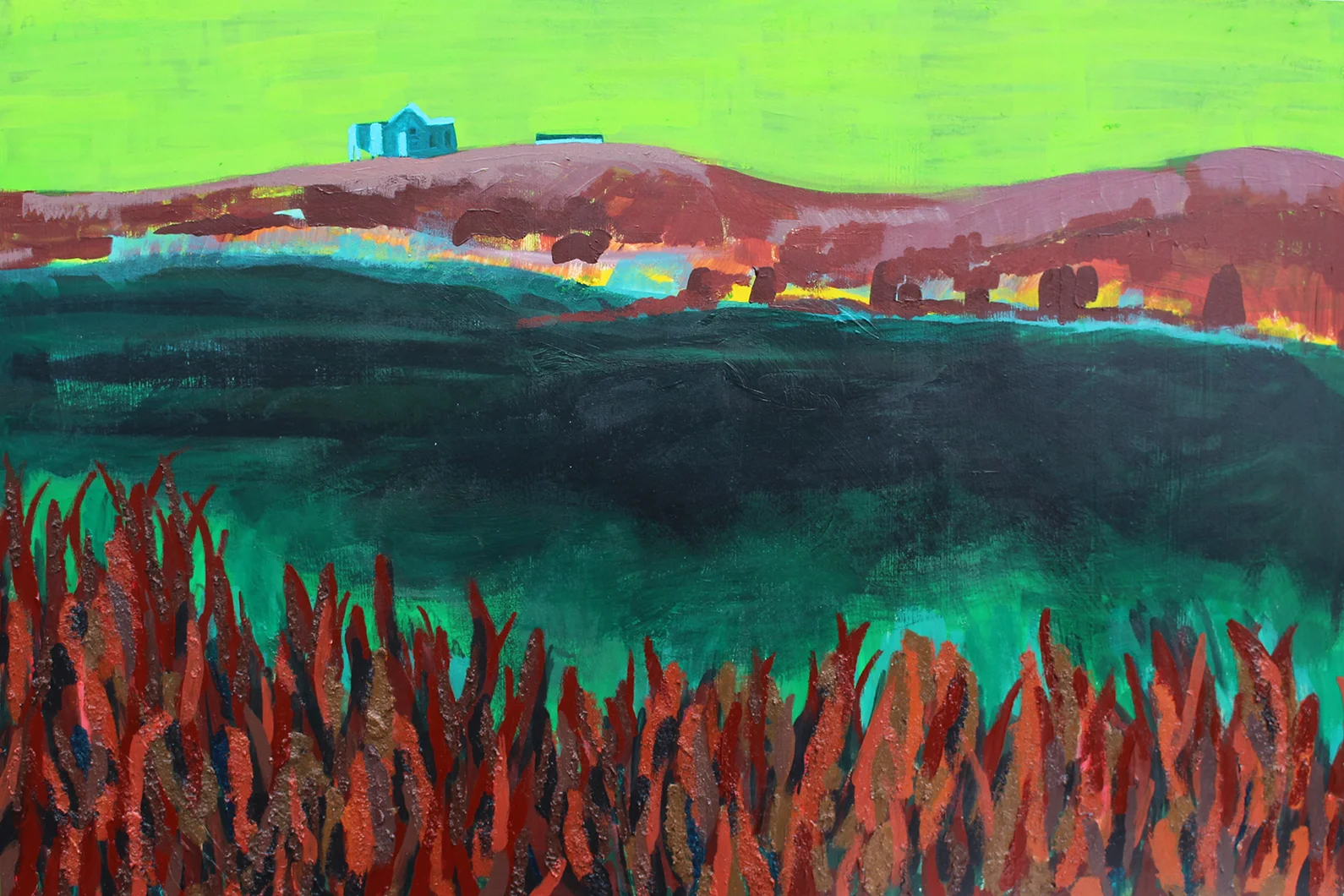SHINNING WATERS - ACRYLIC 24 X 36 INCHES $860