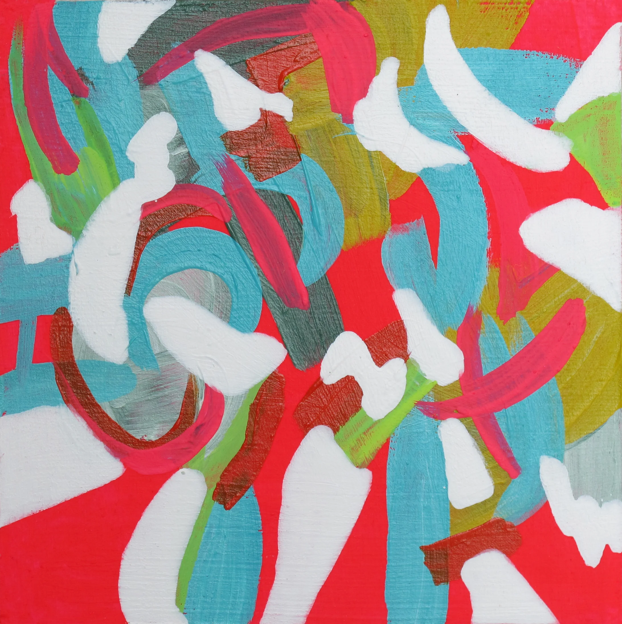 Layer #3 6"X6" Acrylic on Wood Panel