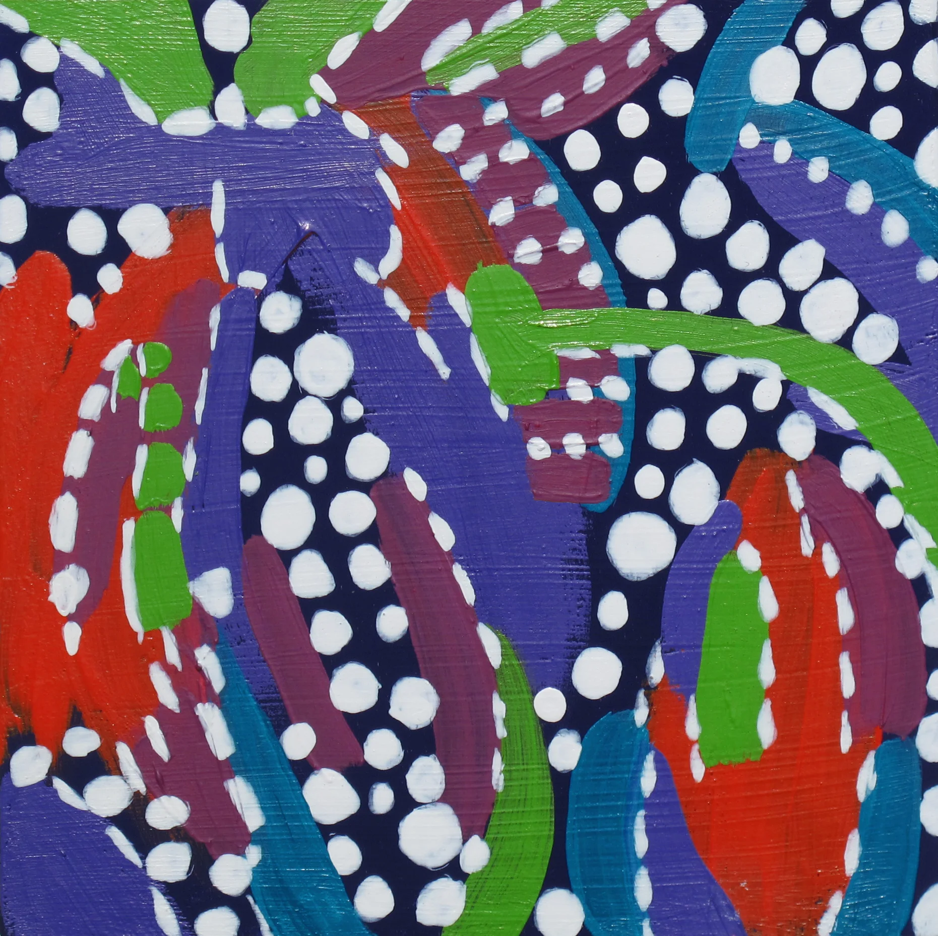 Layer #7 6"X6" Acrylic on Wood Panel
