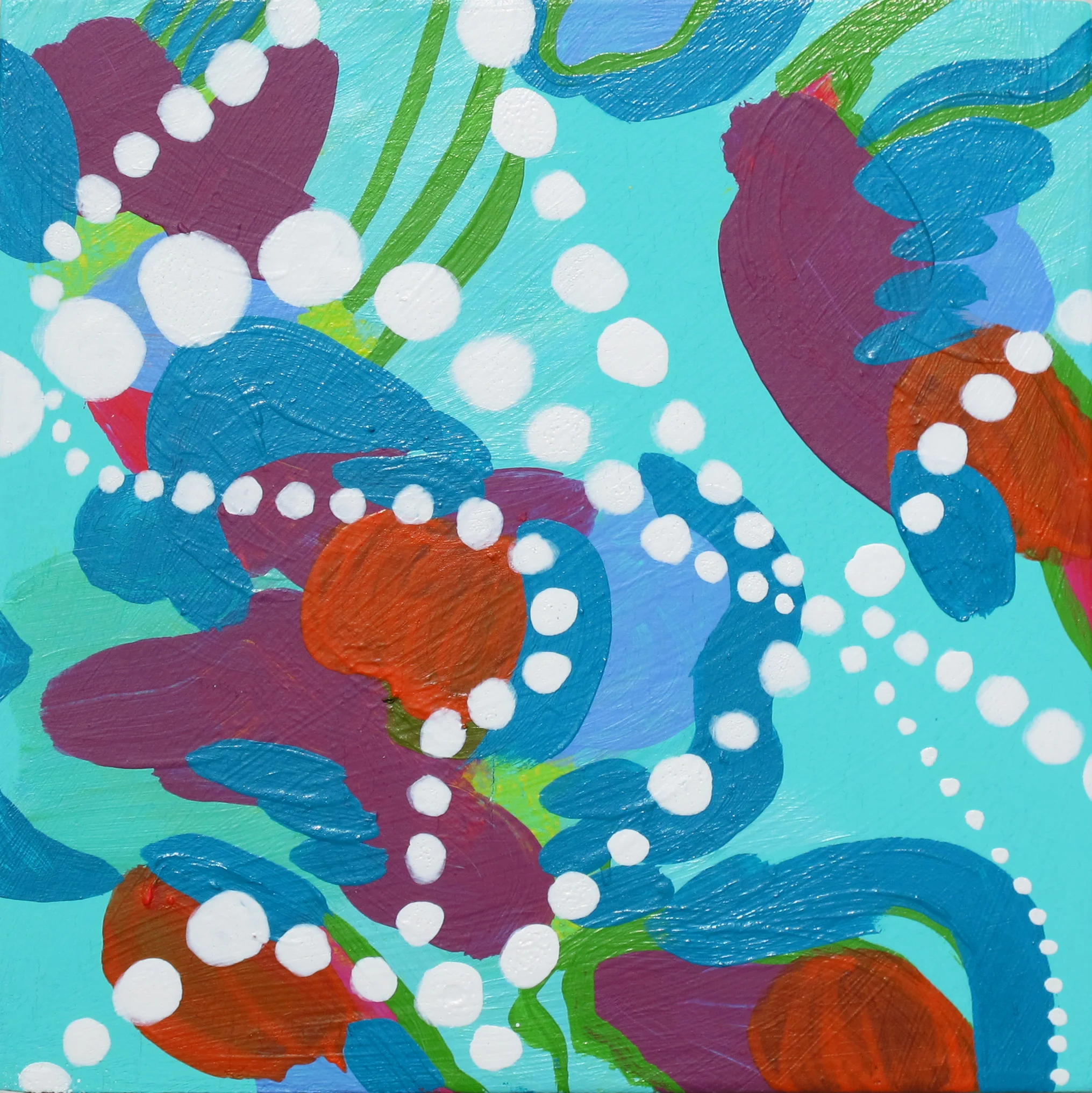 Layer #10 6"X6" Acrylic on Wood Panel