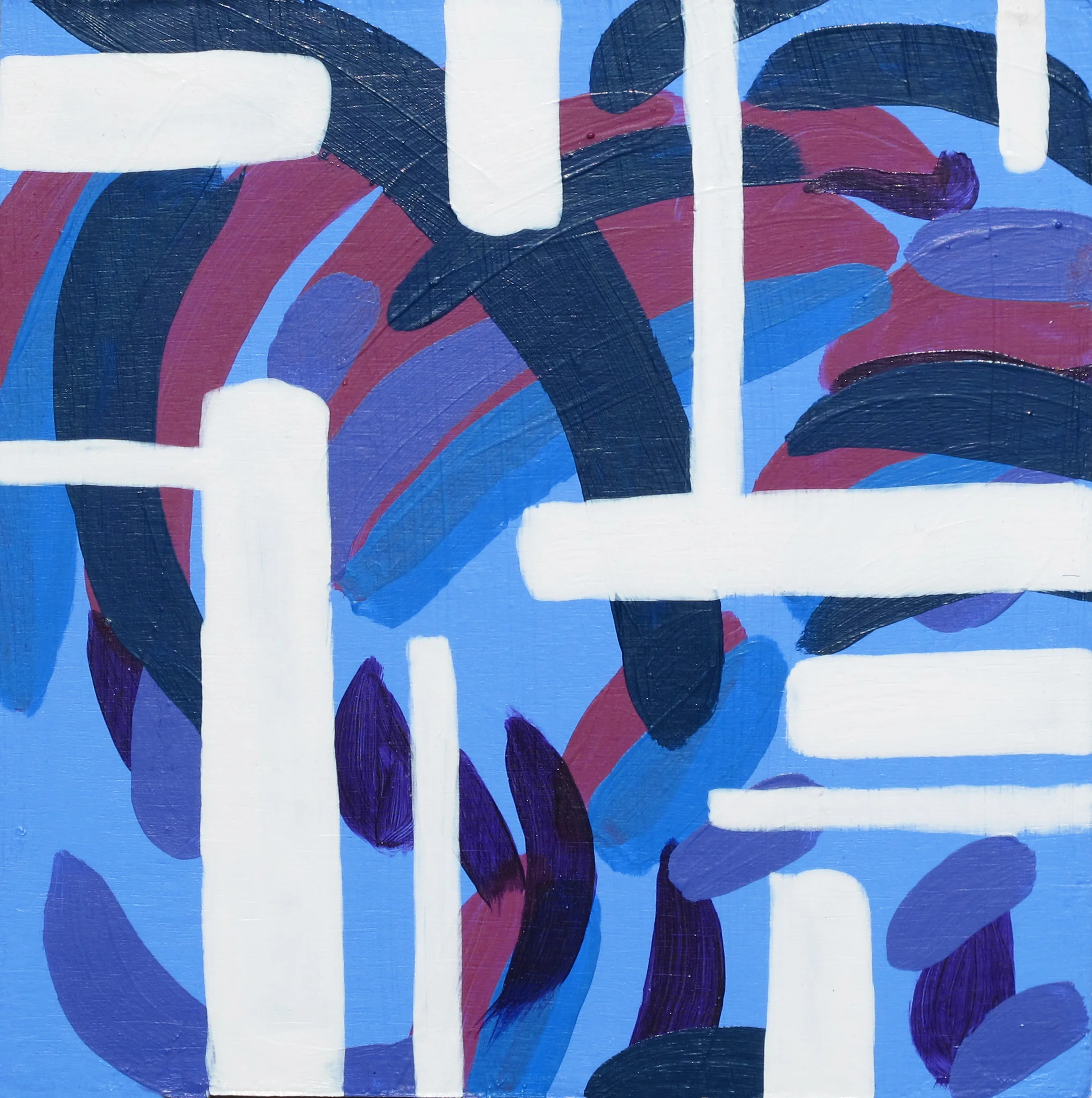 Layer #12 6"X6" Acrylic on Wood Panel