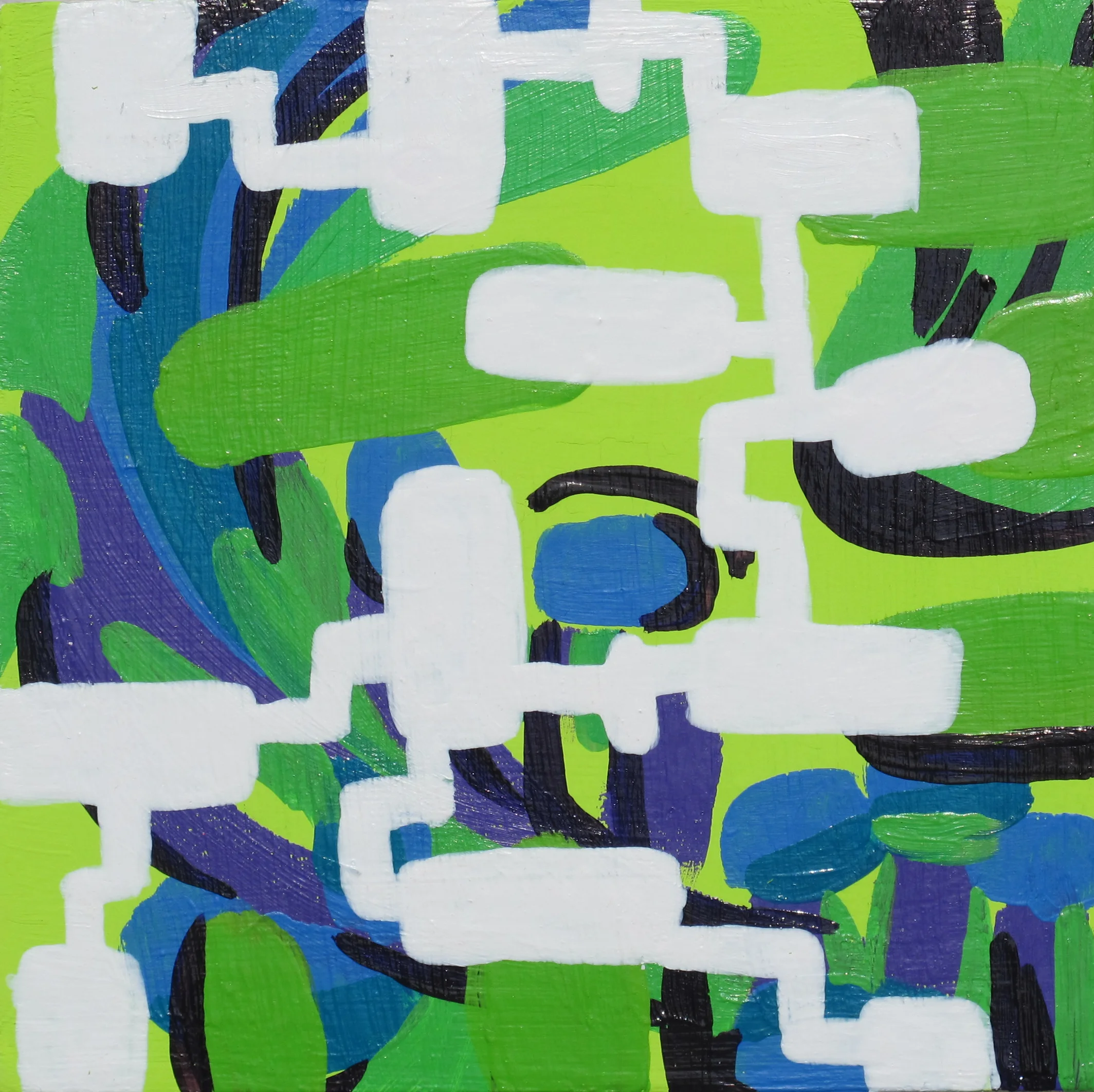 Layer #11 6"X6" Acrylic on Wood Panel